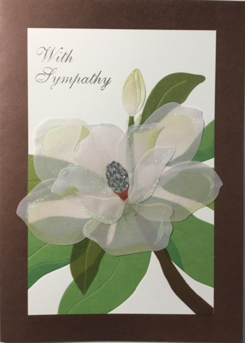 NIQUEA.D- Sympathy – Magnolia- Vellum, Glitter-SRP- 9.95- By Creators of Papyrus