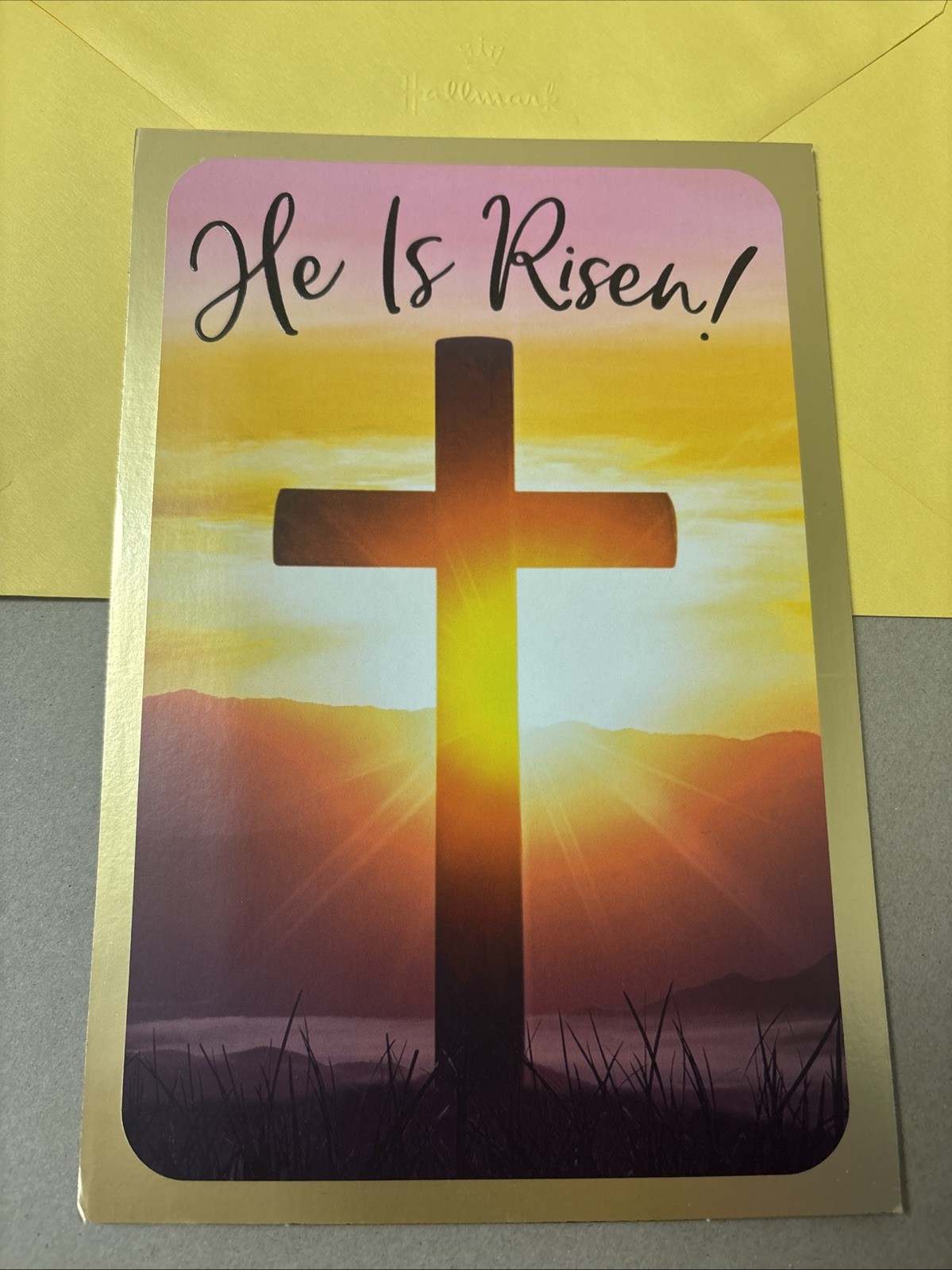 Easter He Is Risen God’s Marvelous Gift Religious 5.5”x8” Greeting Card