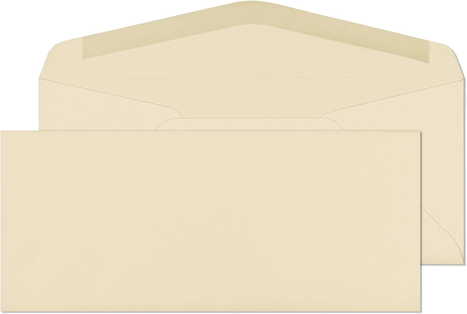 80 Pack #10 Colored Pastel Envelopes 4 1/8 x 9 1/2 in Cream Color Paper