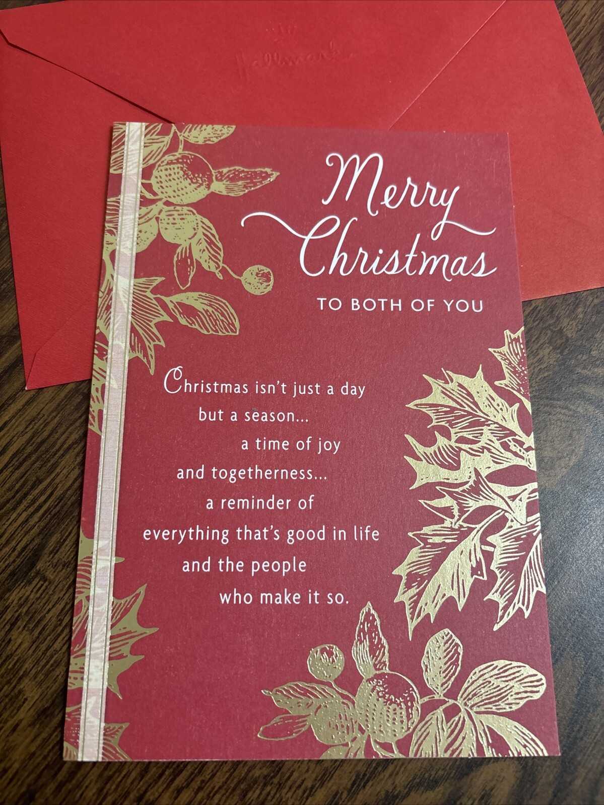 Merry Christmas To Both Of You Mom & Dad Friends 5″x7″ Hallmark Greeting Card