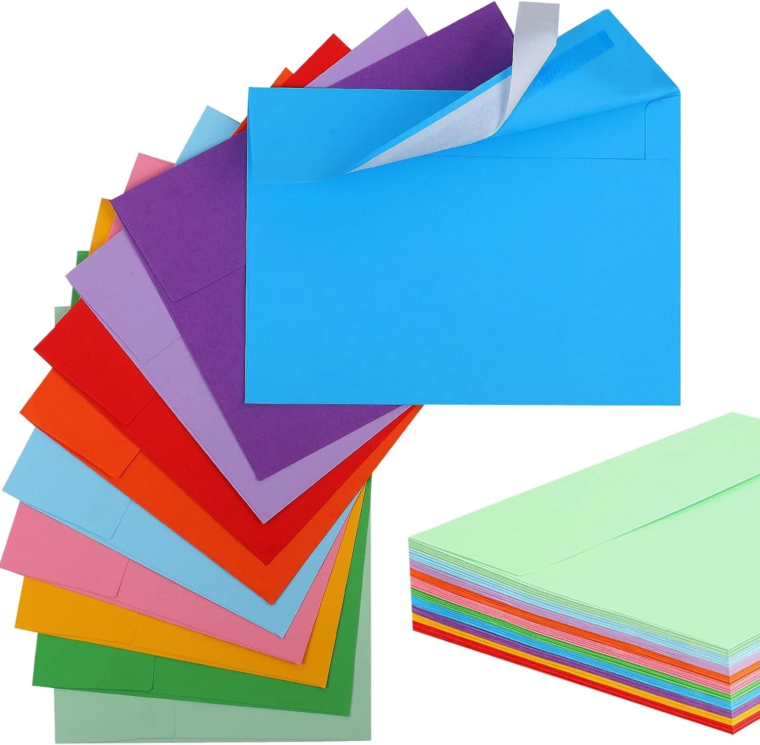 50Pack A7 Colored Envelopes 5×7 Invitations Wedding PhotosGreeting Cards Mailing