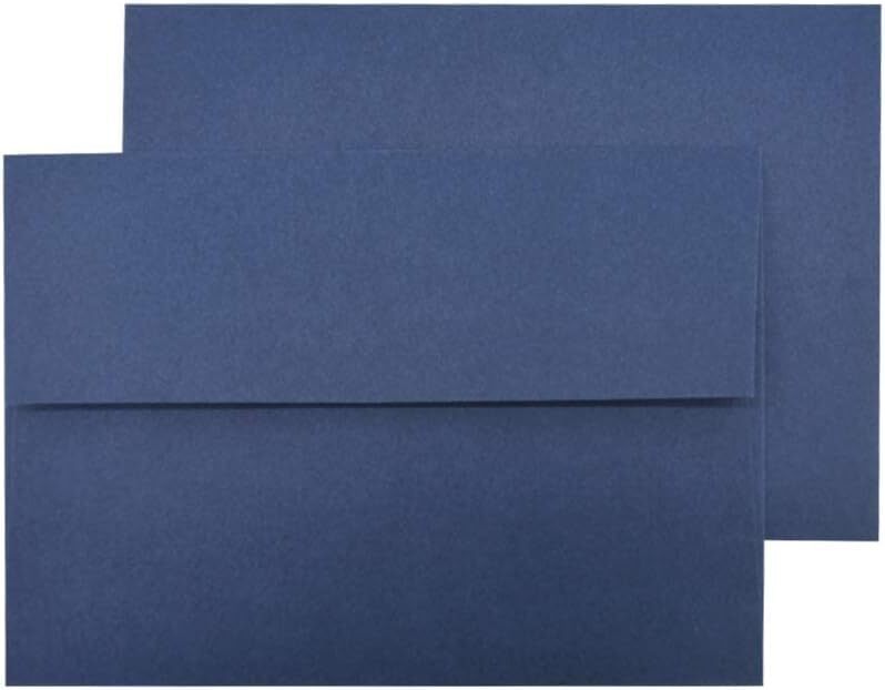 A7 Navy Blue Invitation Envelopes 100 Pack 5×7 Self Seal Square Flap