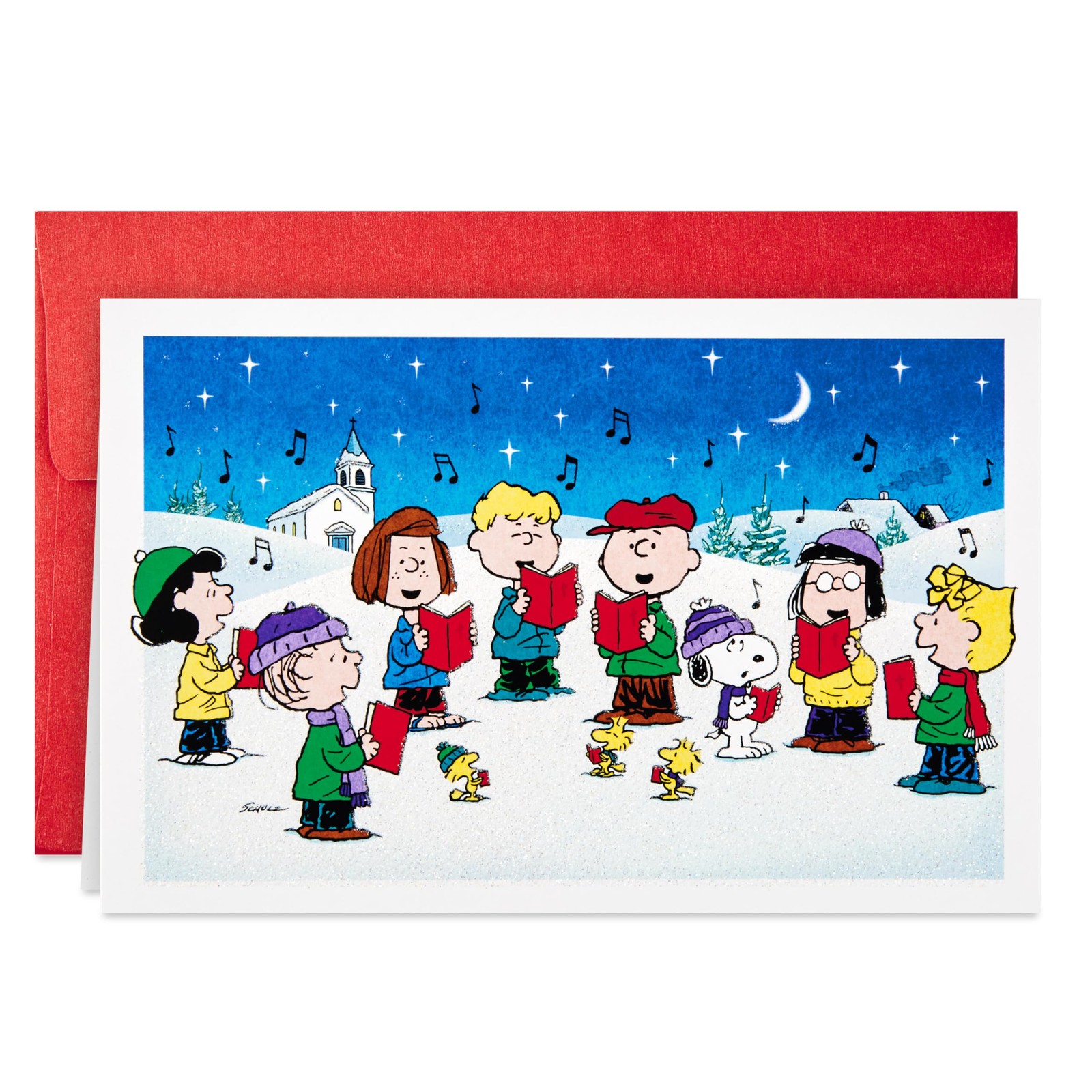 Hallmark 5.25 inches by 7.75 inches, Caroling Peanuts Gang Holiday Cards