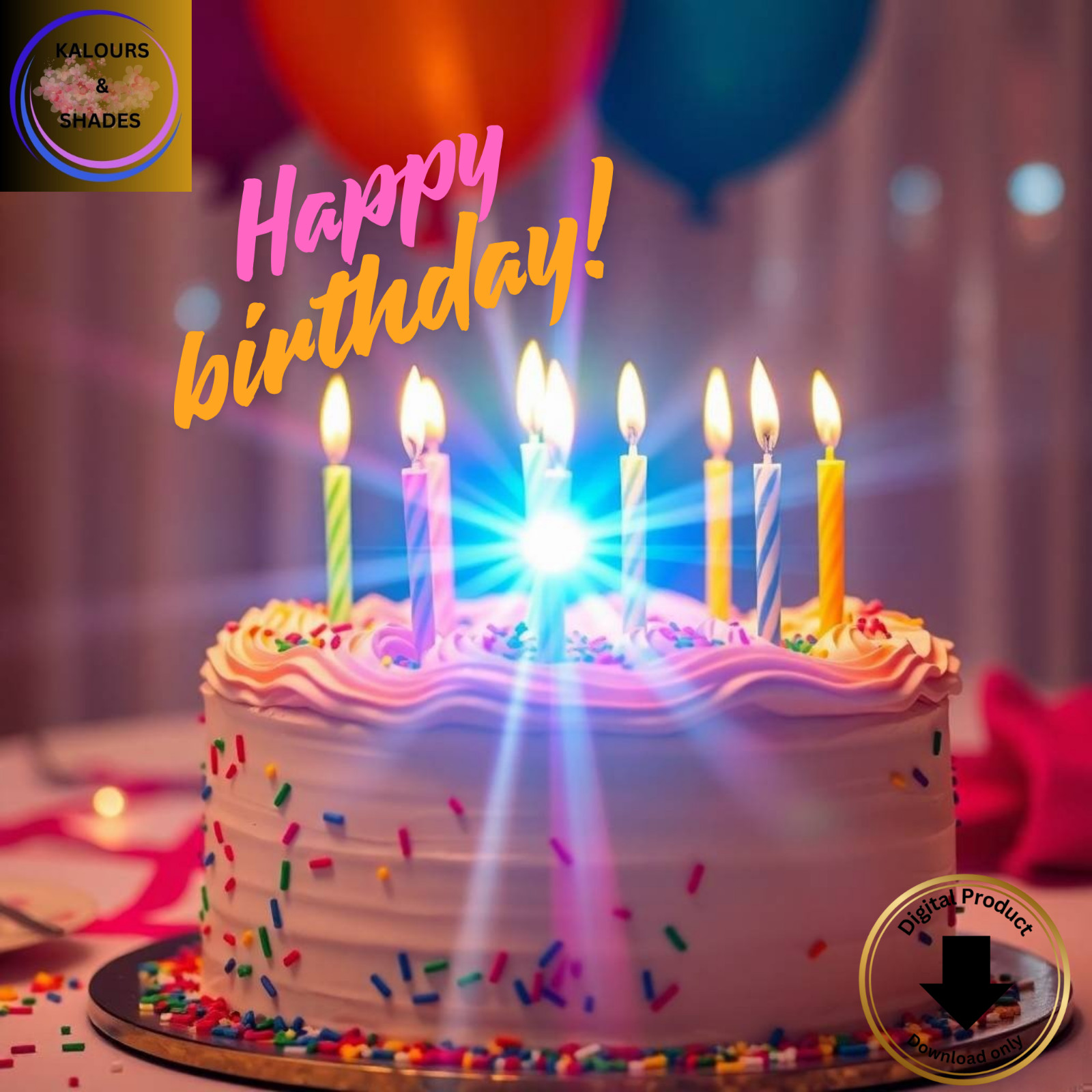 New Digital Birthday Card Printable shareable