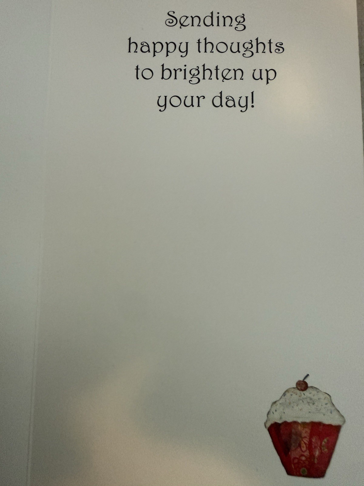 Cupcake with Cherry on top – Friendship Card – approx 3.75″ X 6.75″