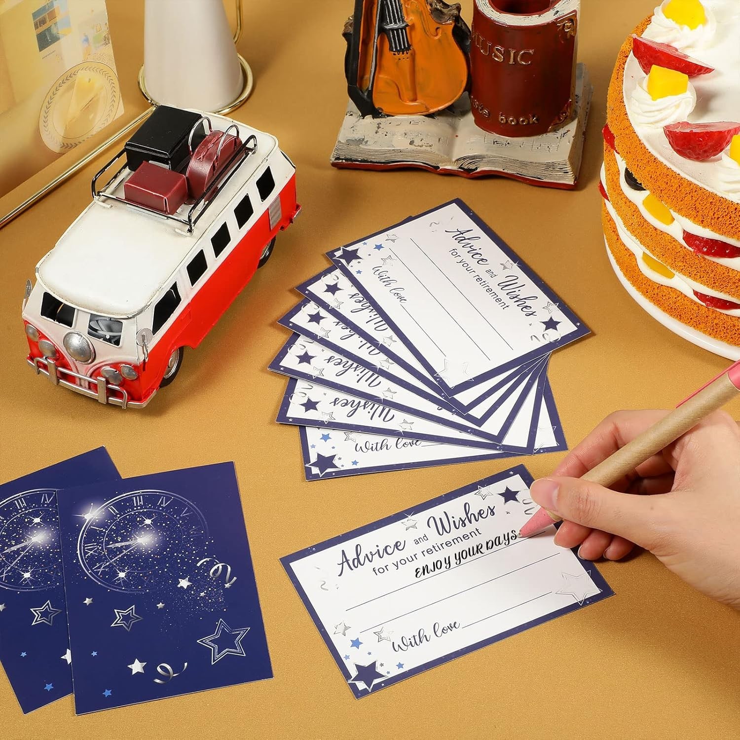 51 Pcs Retirement Card Box Happy Retirement Party Decorations Well Wishes and Ad