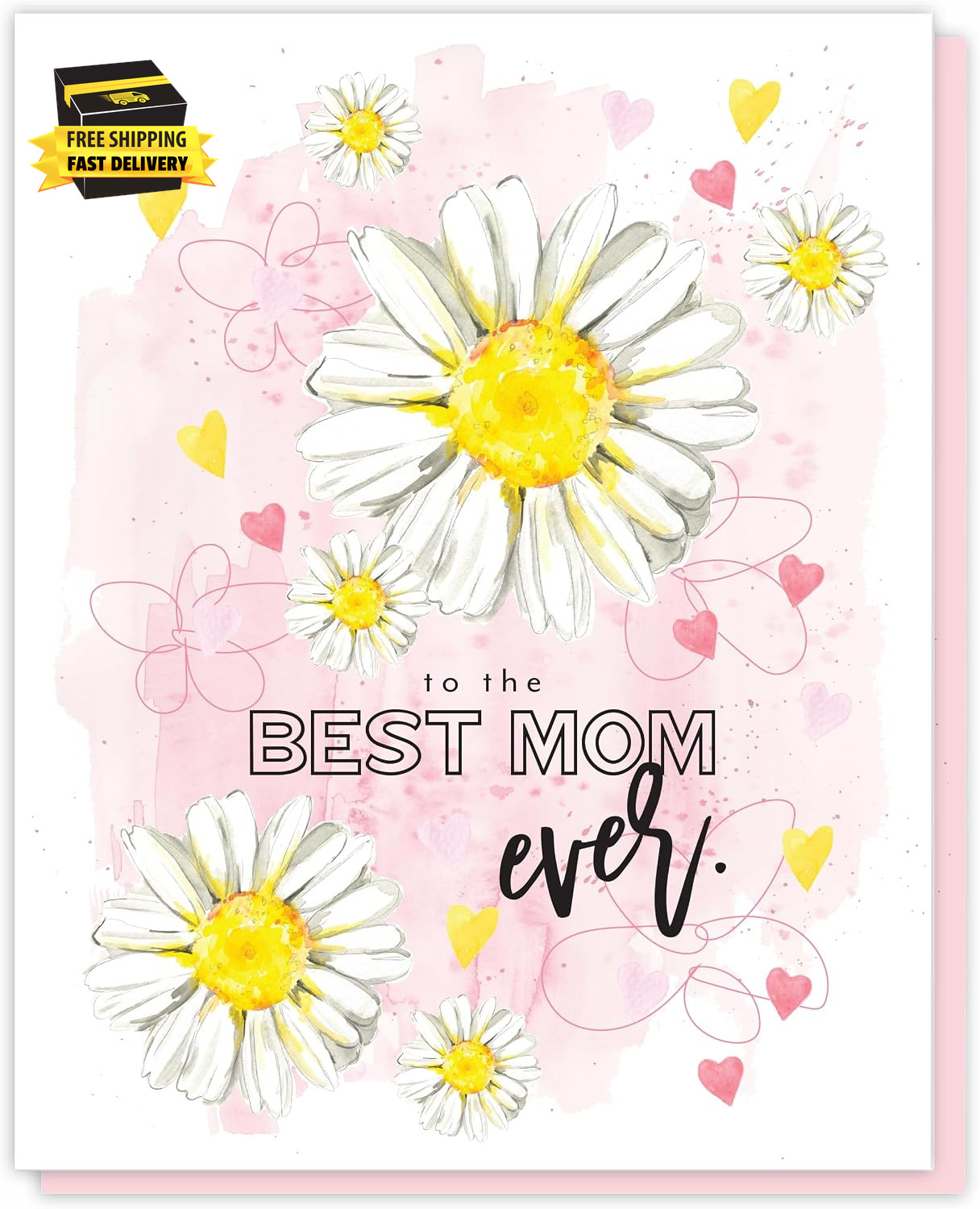 Unique Gifts Birthday Card to Mom, Floral Daisy Gratitude Card Appreciation for