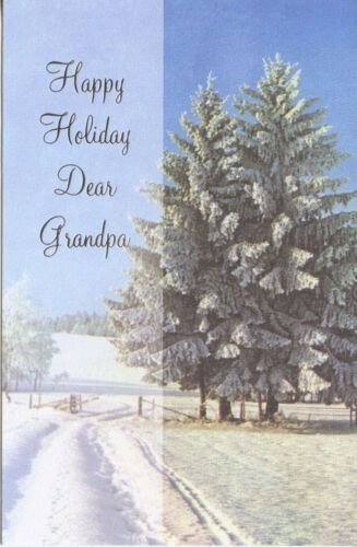 Popular Greetings Christmas Card: Happy Holidays & New Year Dear Grandpa
