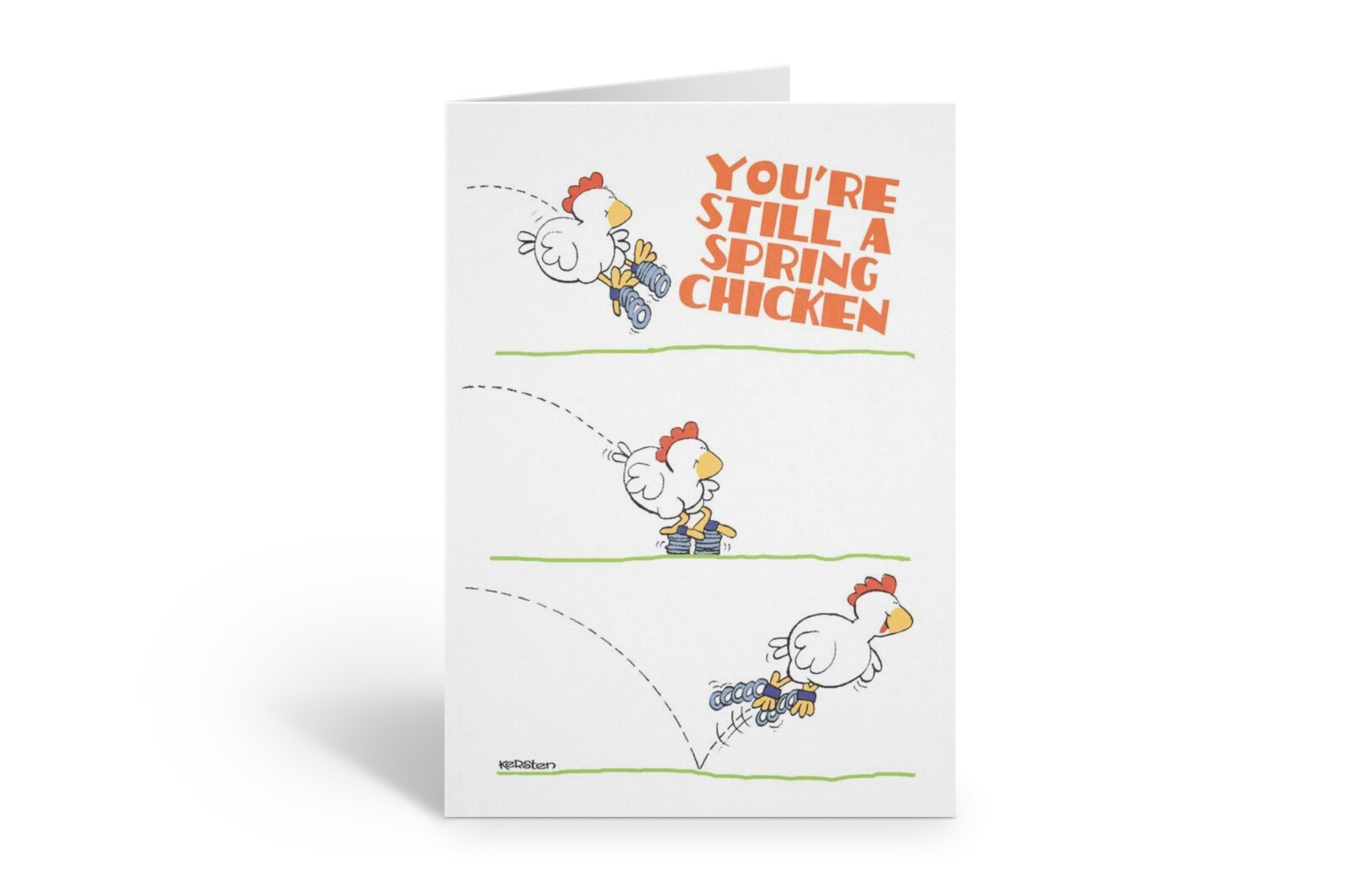 Funny Birthday Card – Single Birthday Card – Spring Chicken -11013