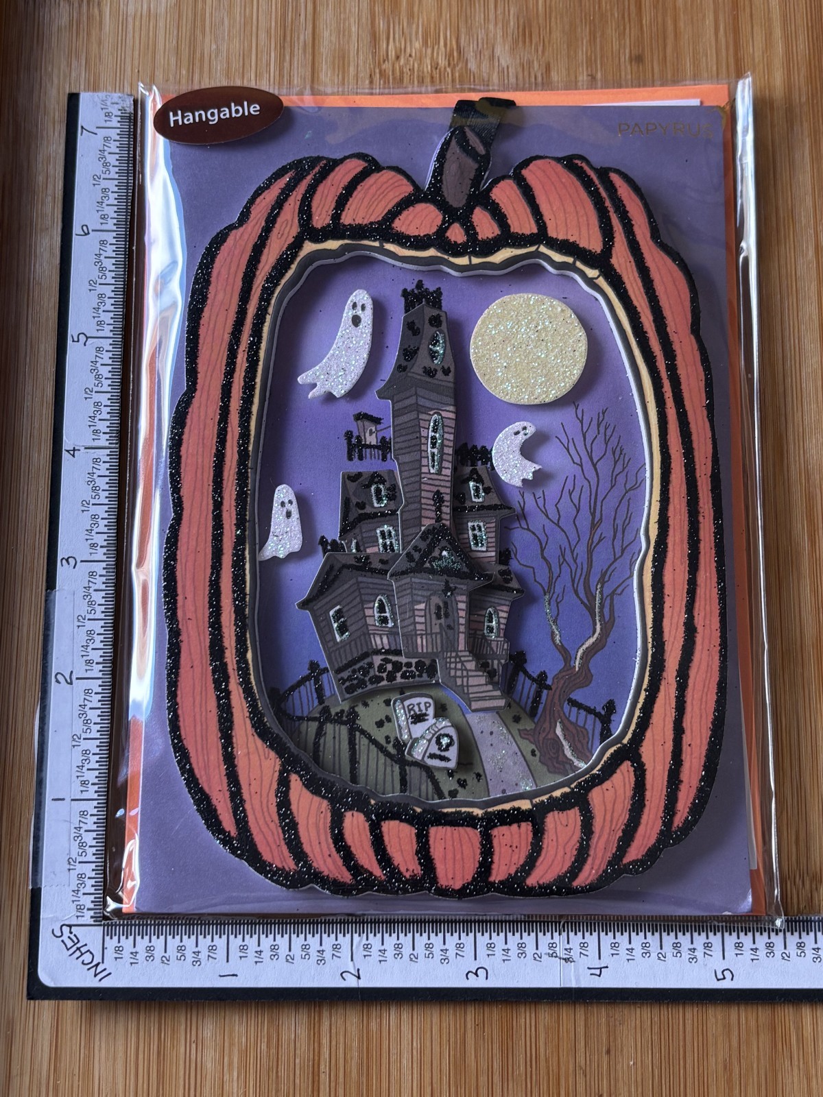 Papyrus Greeting Card Happy Halloween Hallows Eve Note 3D Pumpkin Hanging Spooky