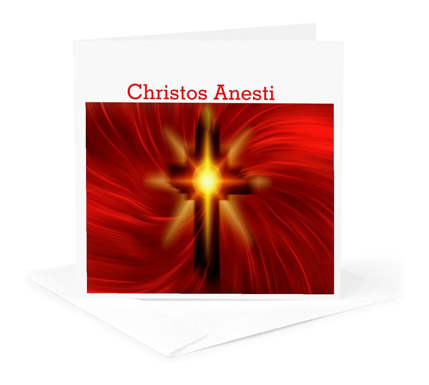Red Greeting Card with Envelope Premium Square Card for Keepsake Messages