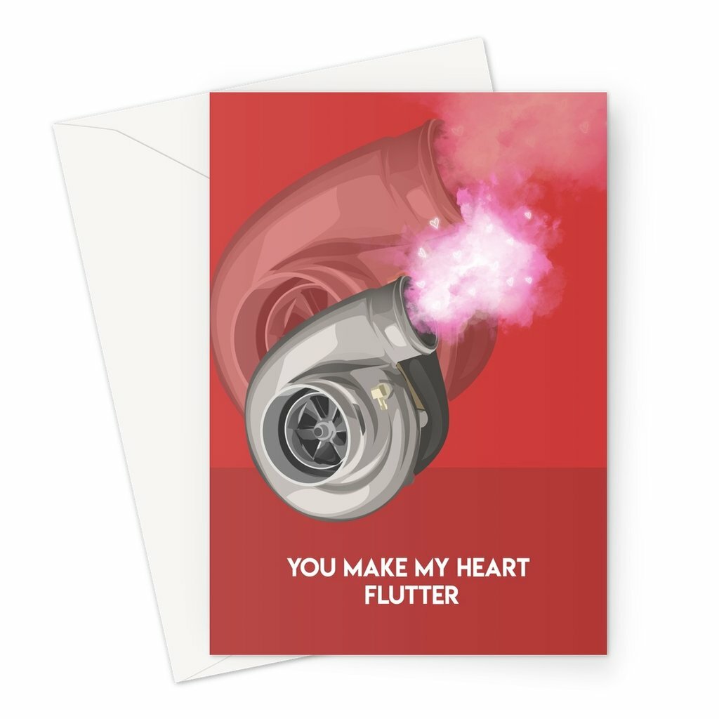 Turbo Heart Flutter Greeting Car Card (V1)