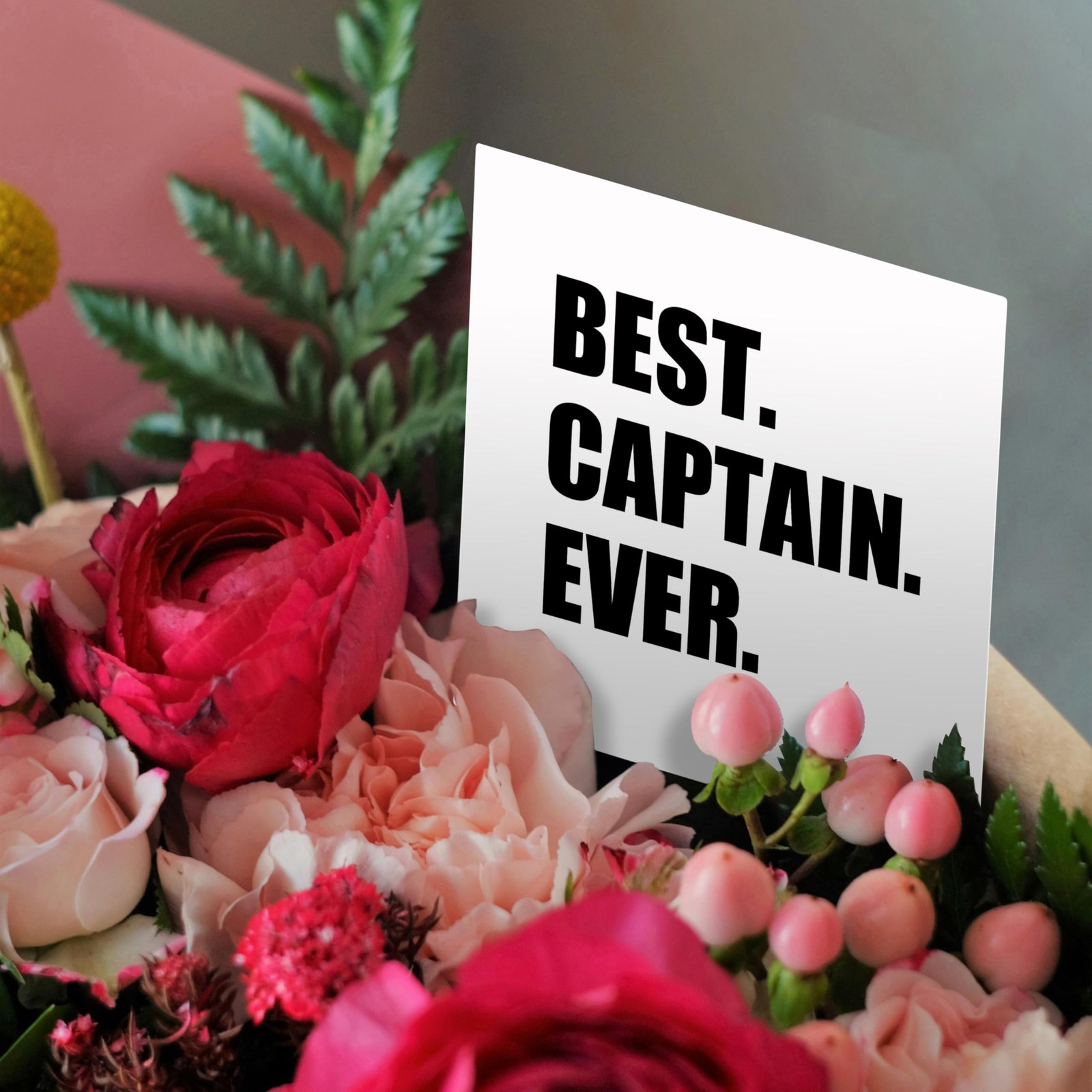 Best Captain Ever Greeting Card 6×6 Single Ship Boat Army Police Gift