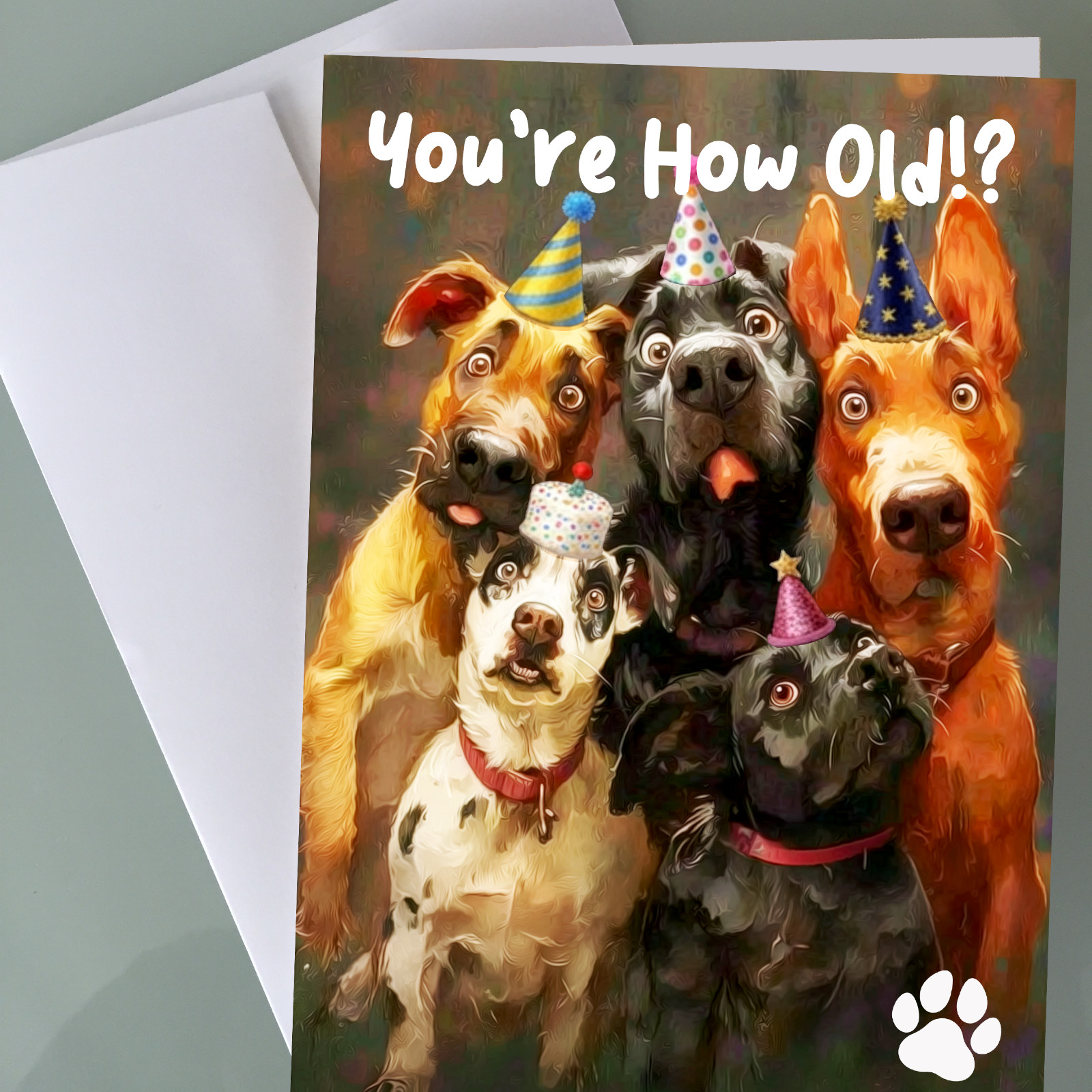 Dogs Birthday Card – Doggie Party Funny Birthday Card Gift For Dog Lovers