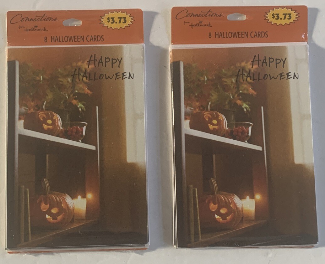 Lot of 2 Sealed Packages Happy Halloween Cards Sealed Invitations Greeting Note