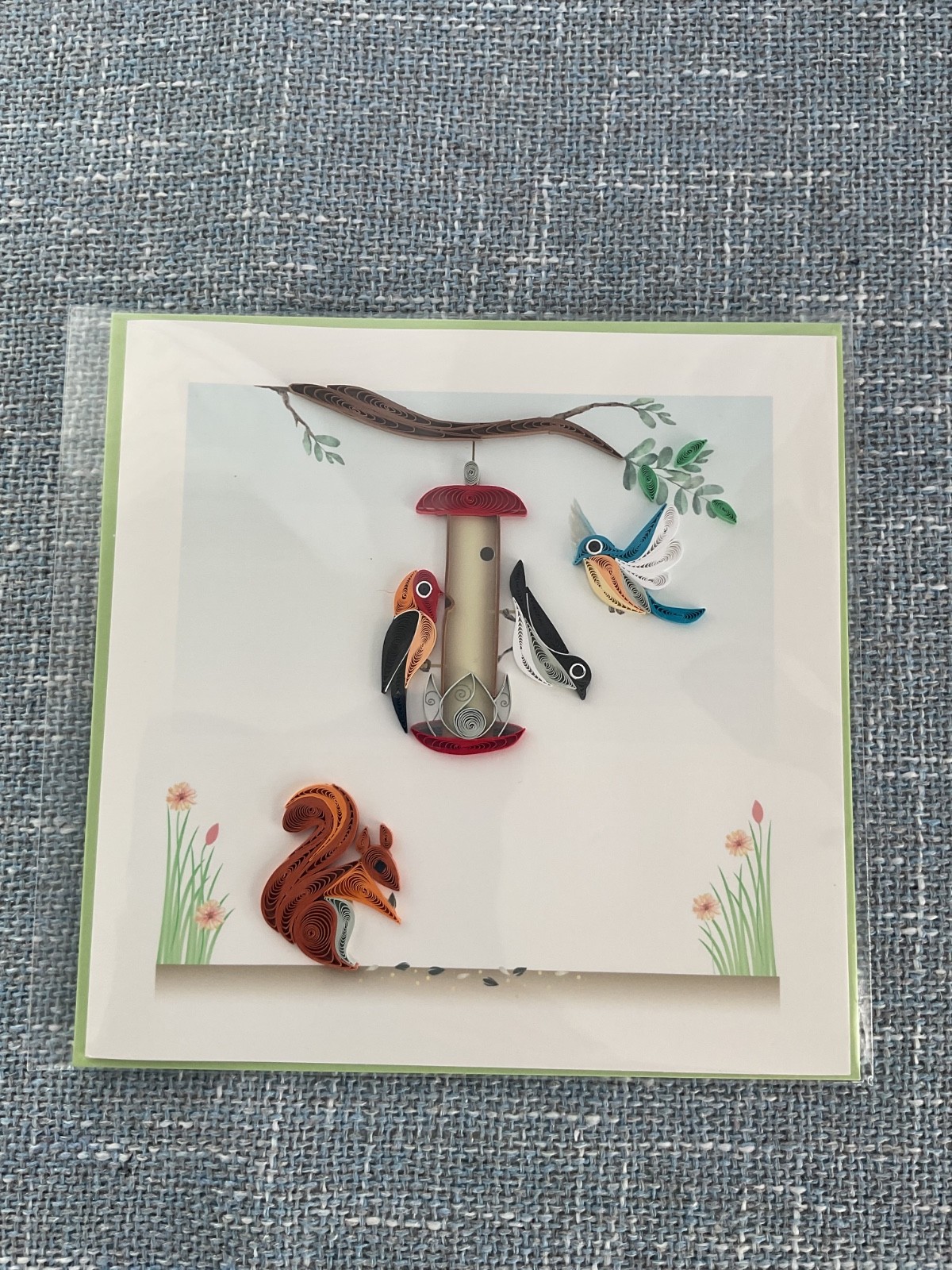 Quilling Card Quilled Bird Feeder New , free shipping