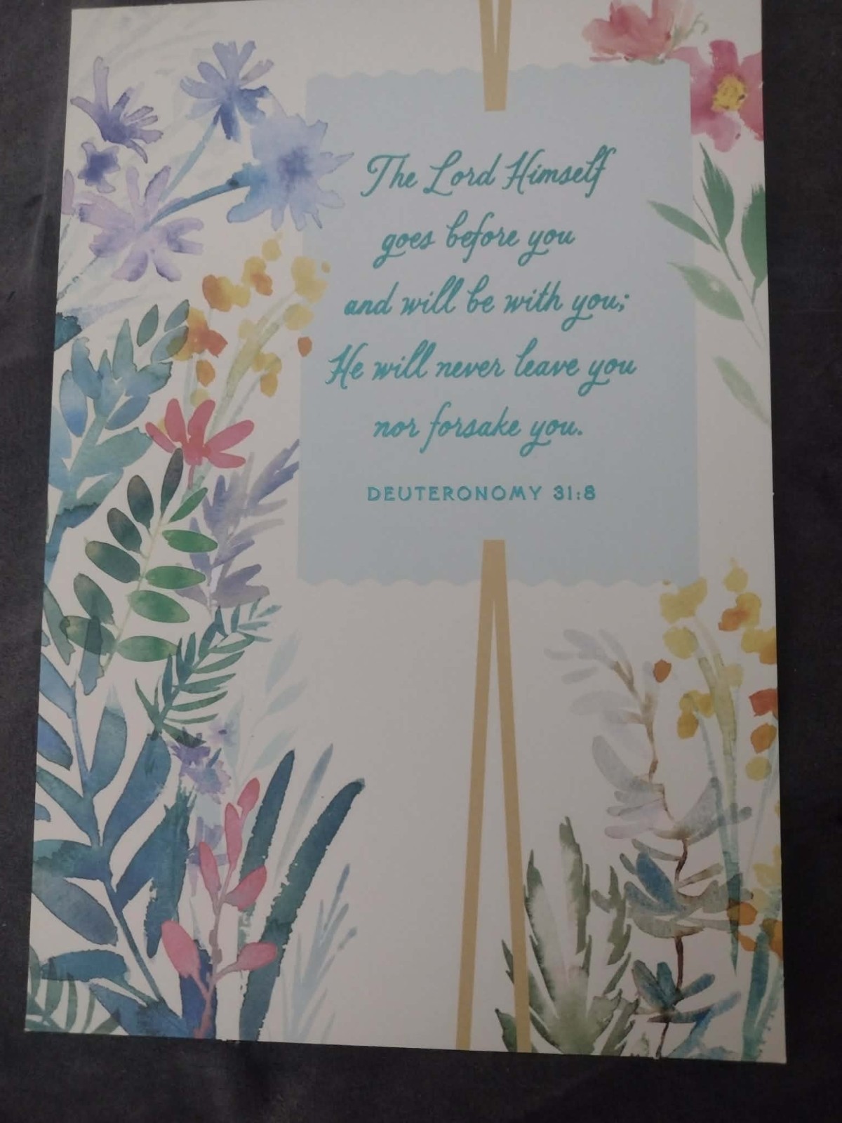 Christian Greeting Card, The Lord Himself Goes Before You