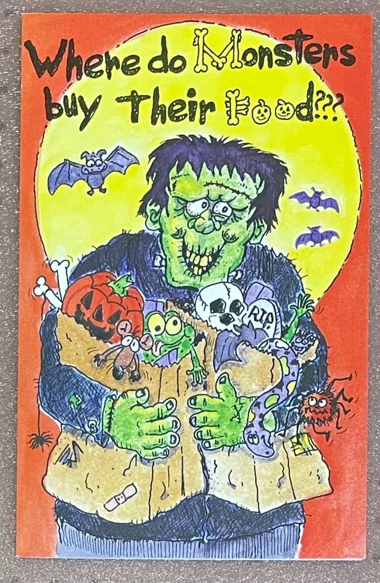 HAPPY HALLOWEEN Greeting CARD – Monsters – W/ envelope