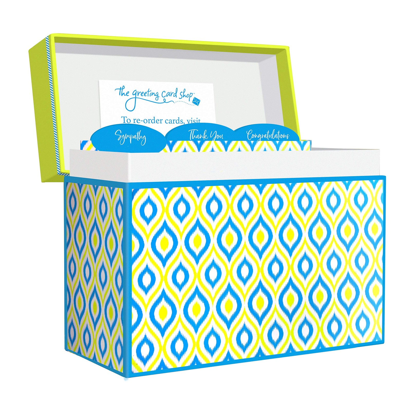 Greeting Card Organizer with Dividers and Calendar, Peacock Design (Holds Up …
