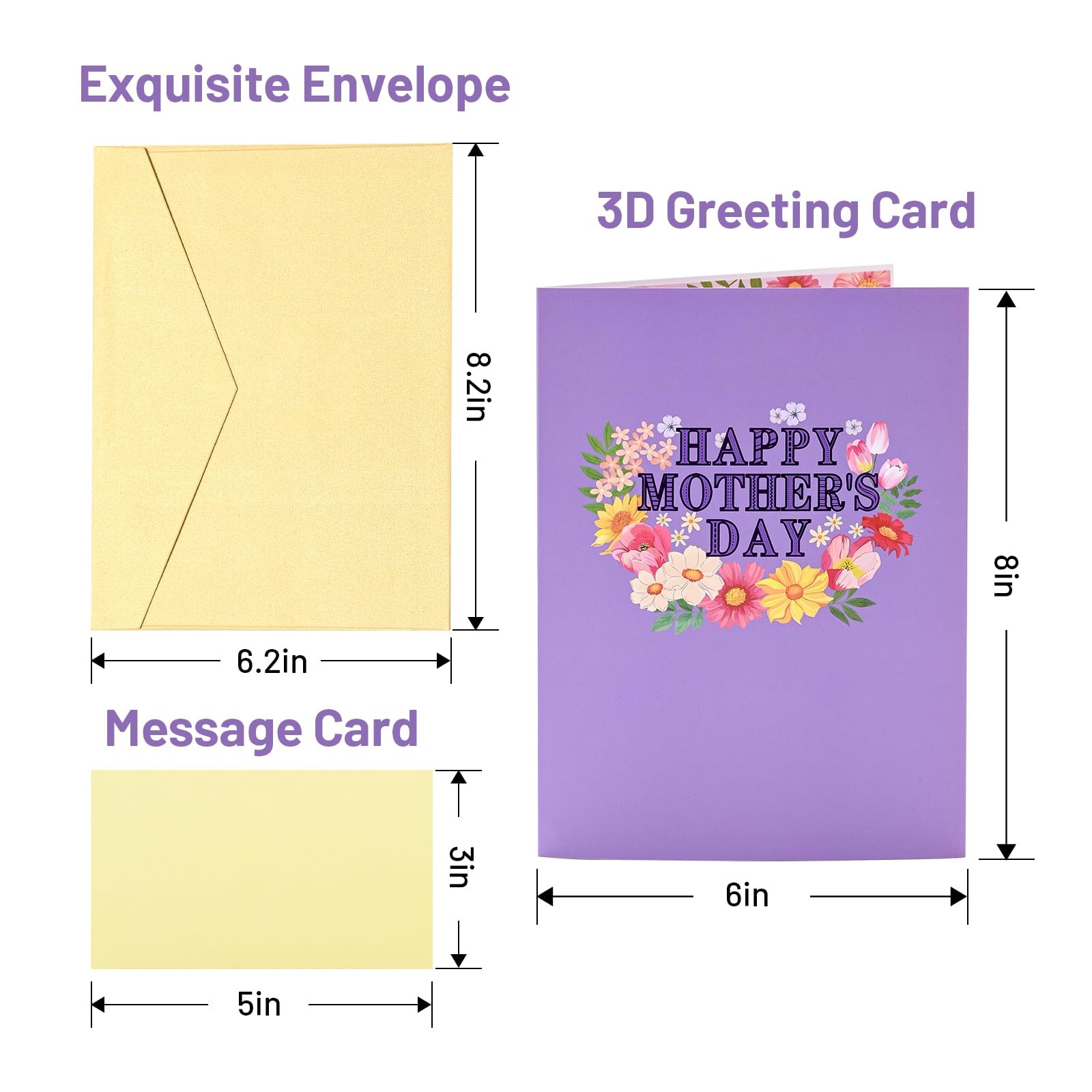 Yeomant 3D Mothers Day Card, Happy Mother’s Day Pop Up Cards, Mother’s Day Ca…