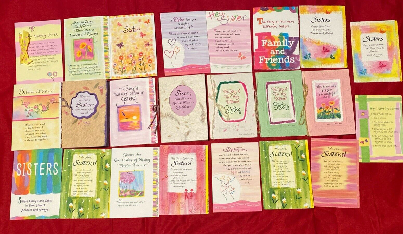 Blue Mountain Arts 24 “SISTER” Greeting Cards new Buying 1 per select
