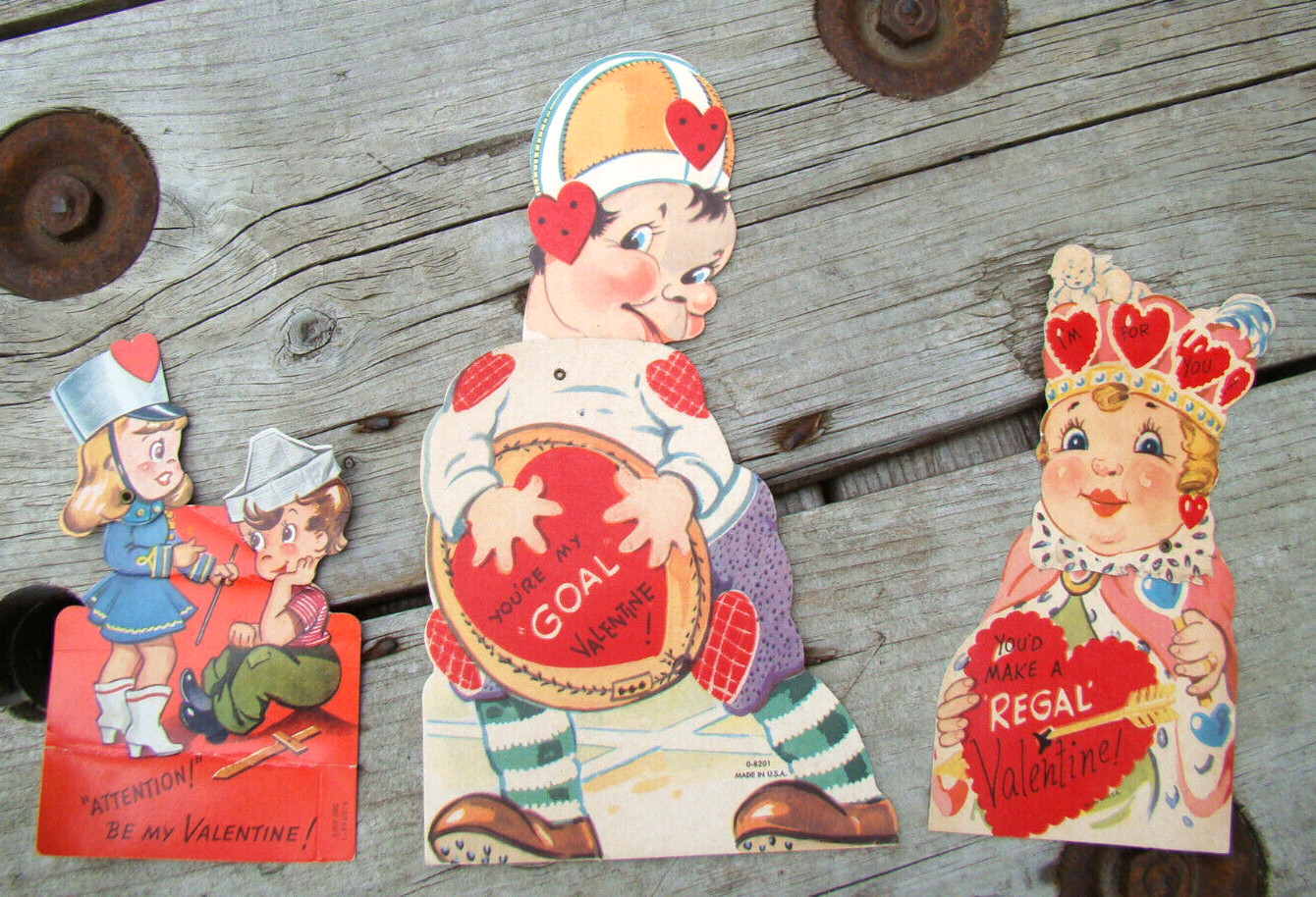 1950s Children’s Valentines ~Mechanical Movable~ Queen Train Vintage Love 💌