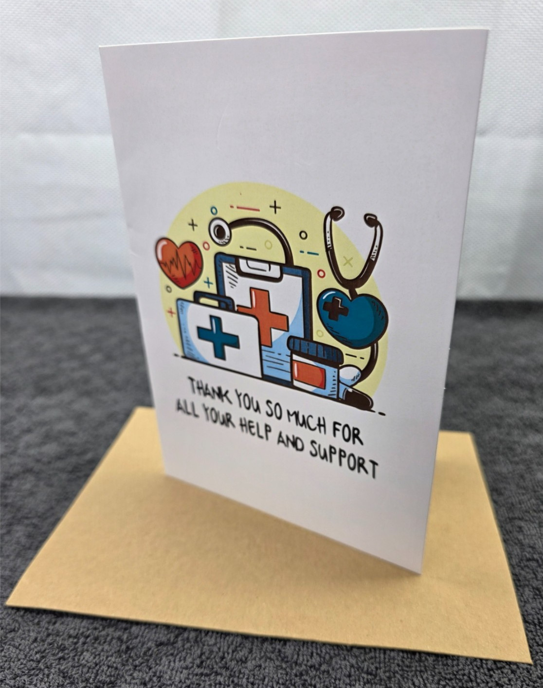 Thank You Appreciation Card for Doctor Nurse Medical Gratitude Greeting Card
