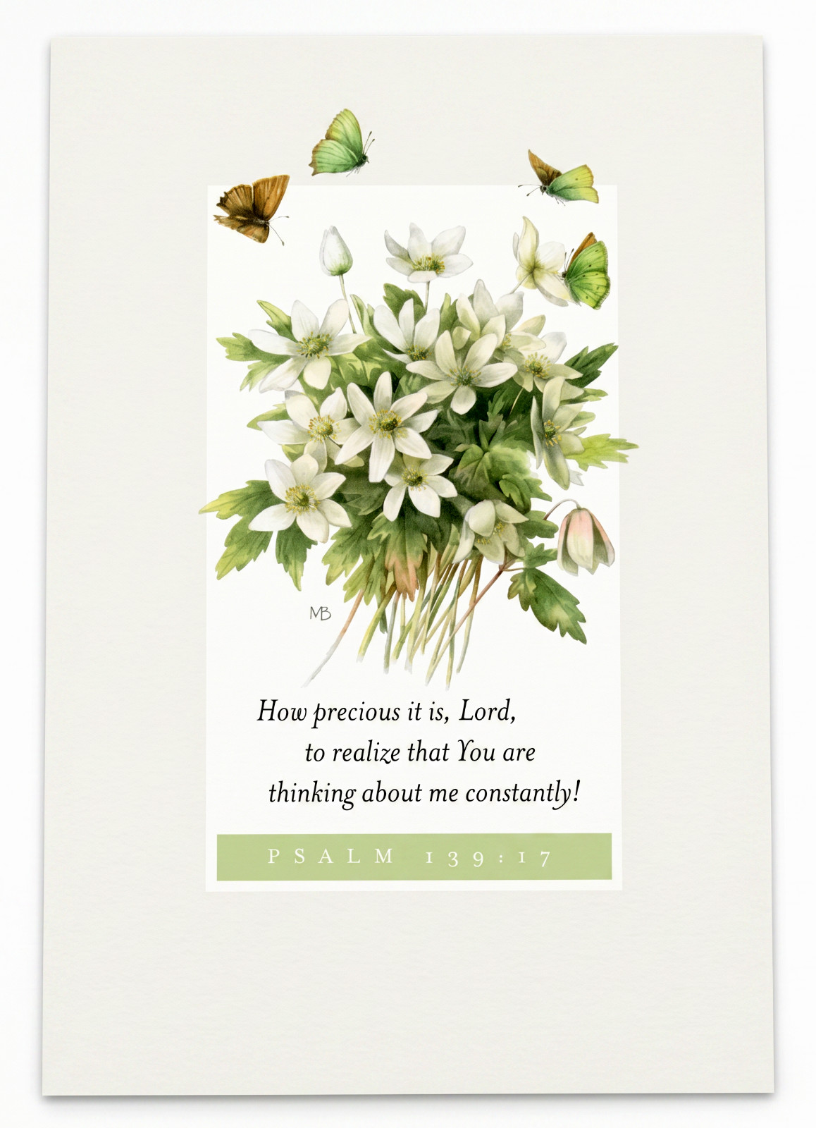 DaySpring Nature’s Blessings Marjolein Bastin Greeting Card Flowers UNUSED
