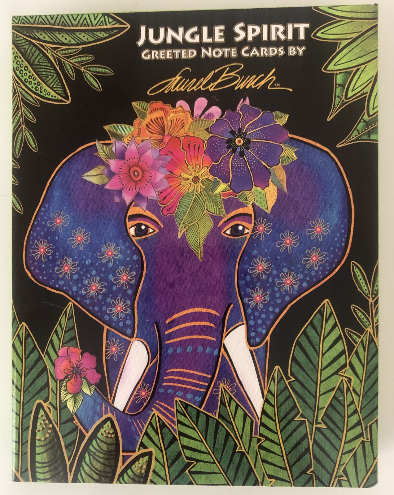 12 Leanin Tree Greeted Cards FULL COLOR, JUNGLE SPIRIT, Animals, Laurel Burch