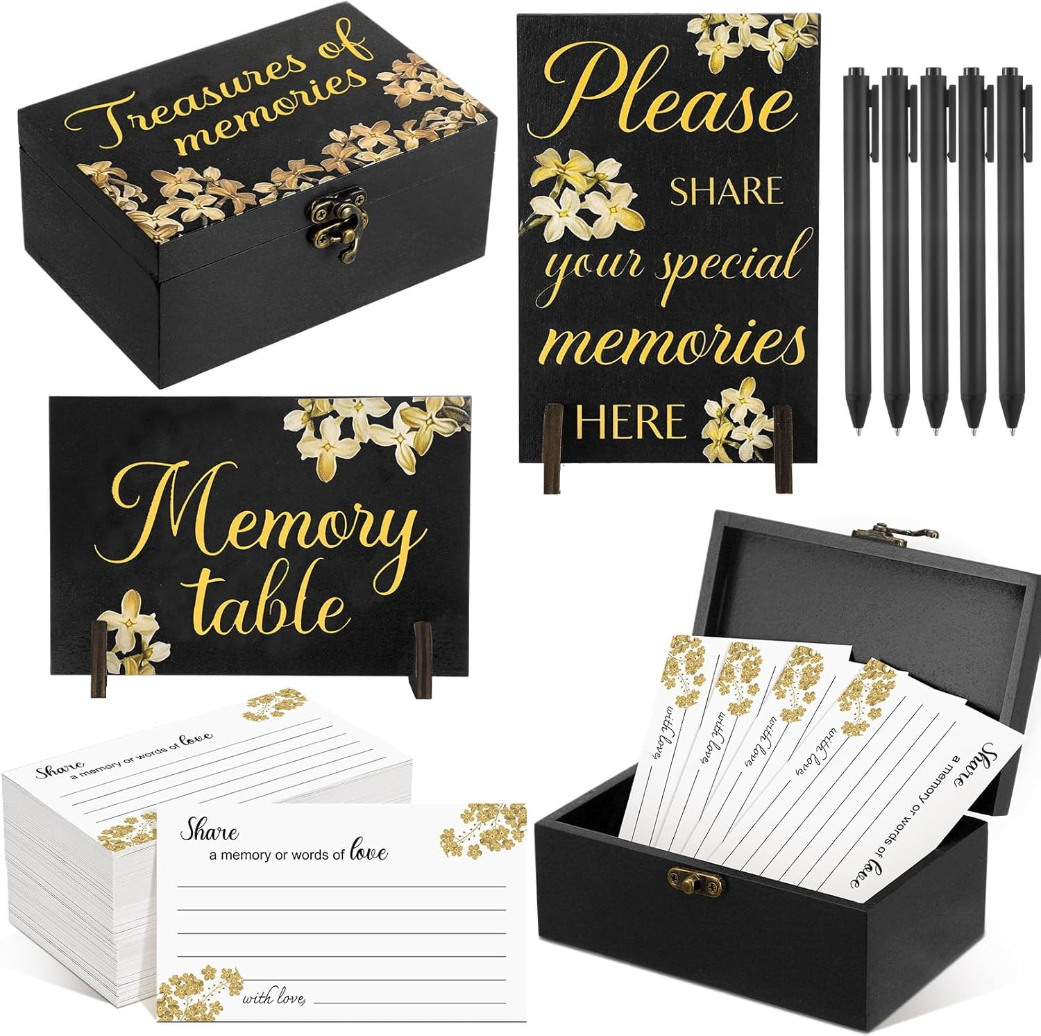 Share a Memory Card for Celebration of Life 100 Pcs Funeral Memorial Cards 2 Woo