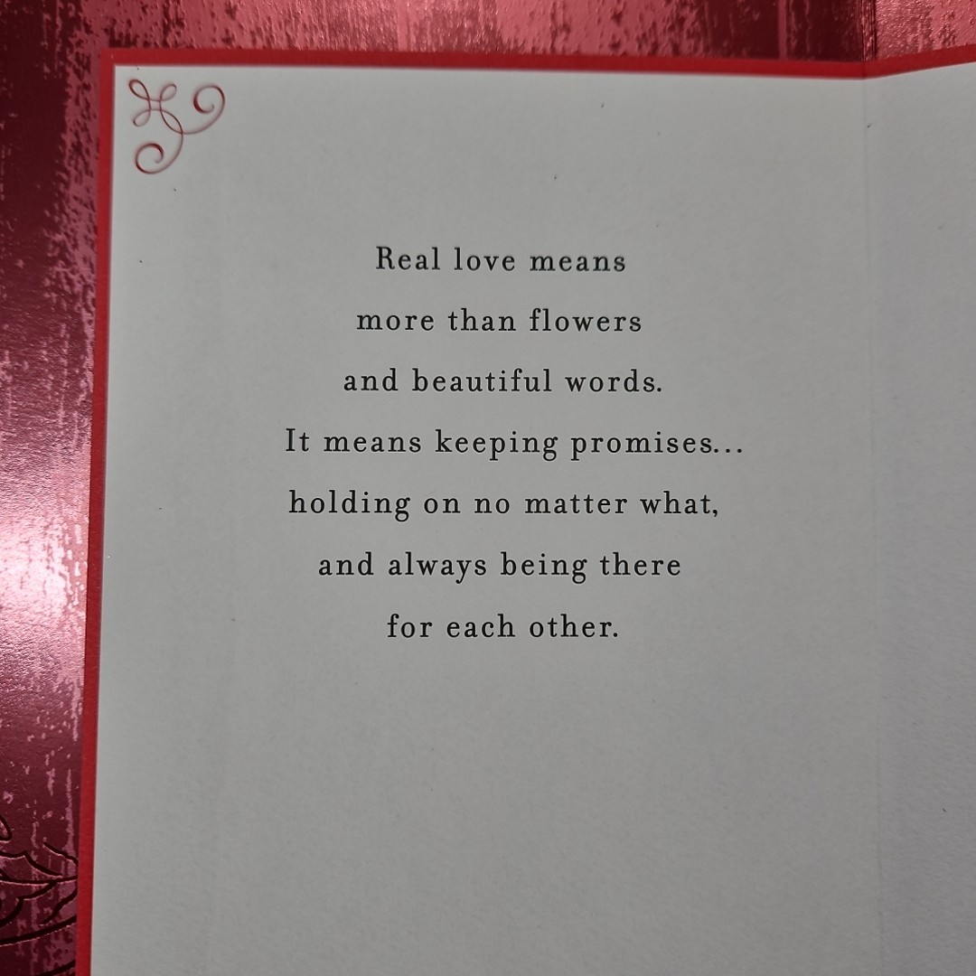 Valentine’s Day for WIFE Love Partner Roses Pink Fancy Ornate Glitter Metallic