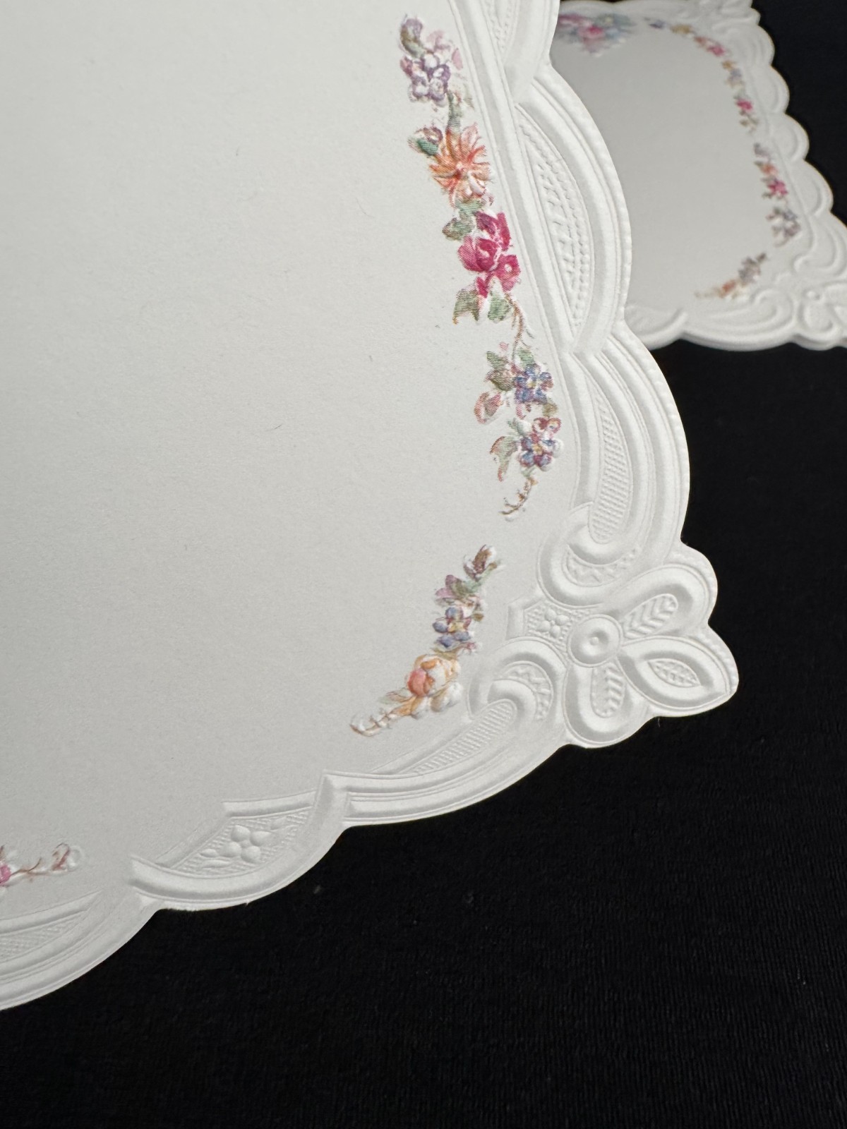 Carol Wilson Fine Arts Floral Heart Roses Embossed Blank Note Cards Envelopes