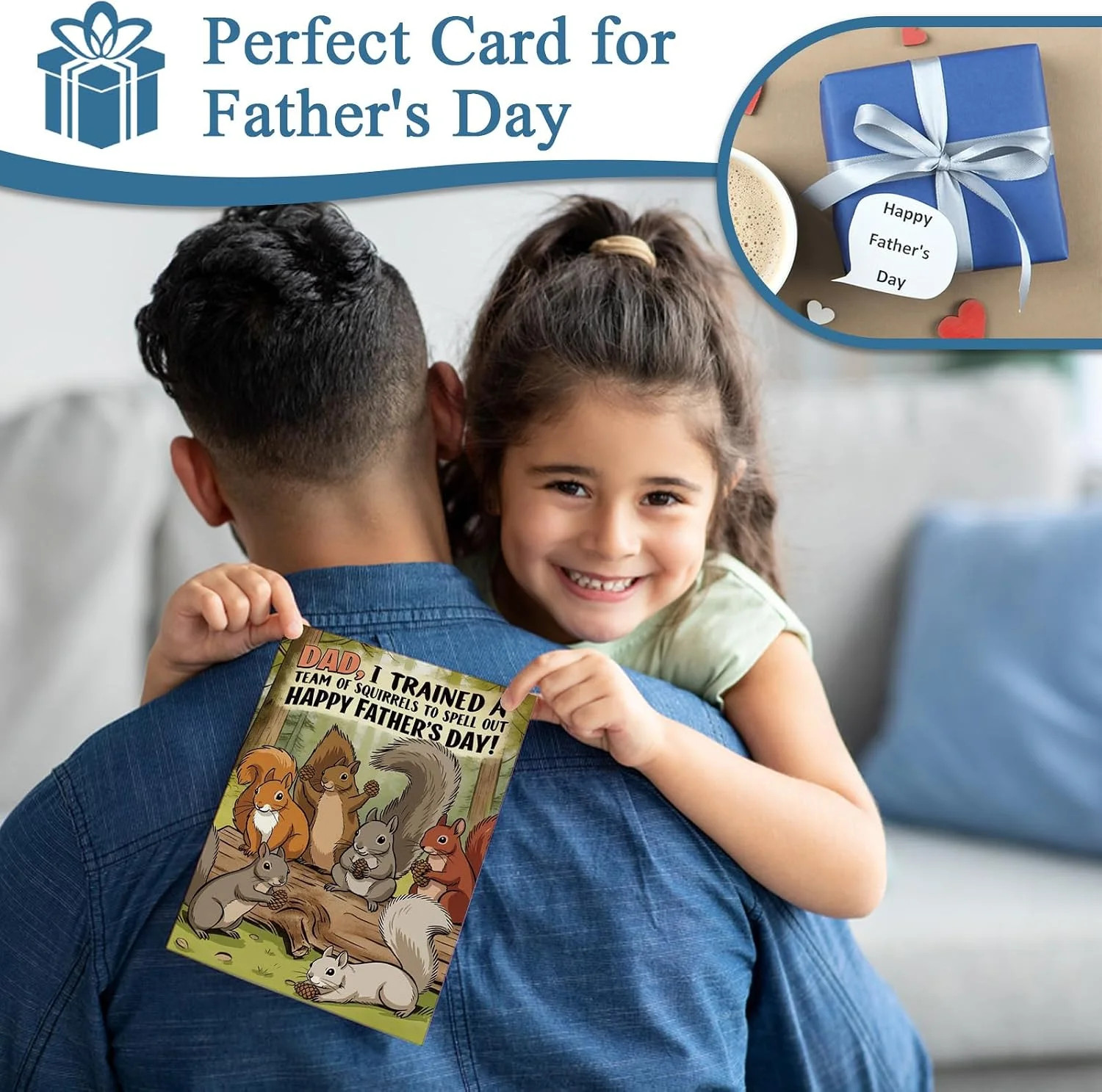 Funny Squirrels Father’s Day Card for Dad, Hilarious Father’s Day Card from Daug