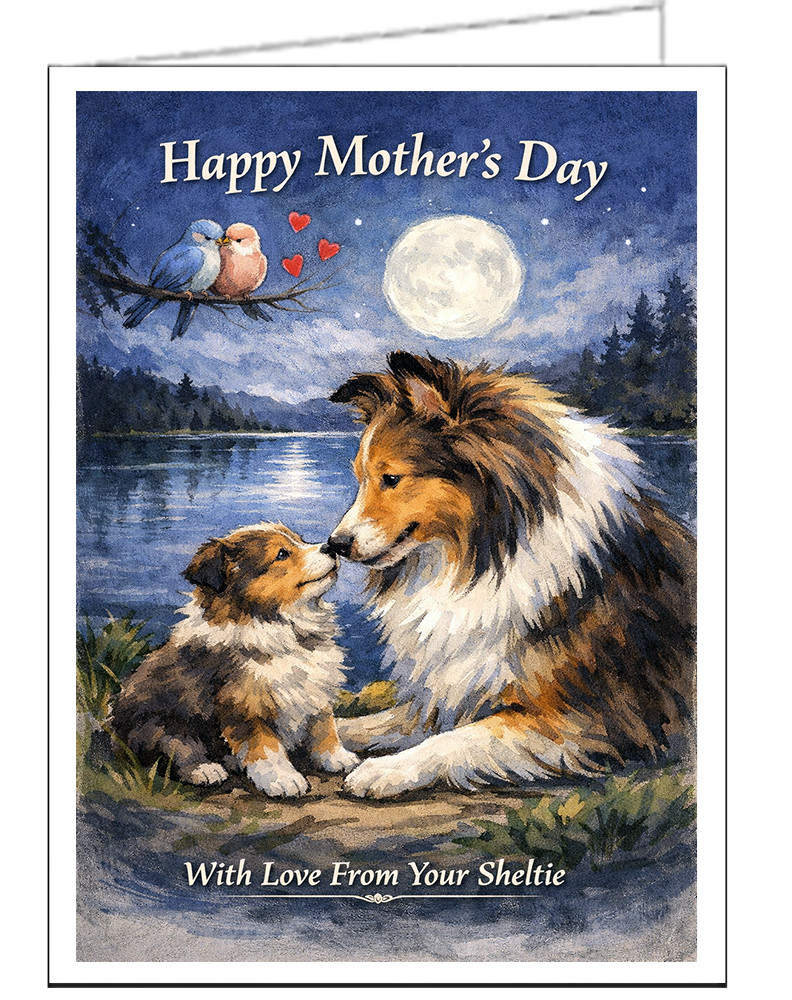 Sheltie SIngle Mother’s Day Card