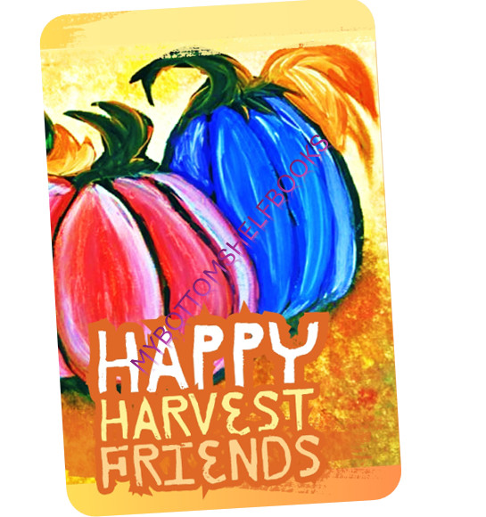DIGITAL Happy Harvest Autumn/Fall Orange PUMPKIN Greet Card MBSB-PRINT’G REQ’D