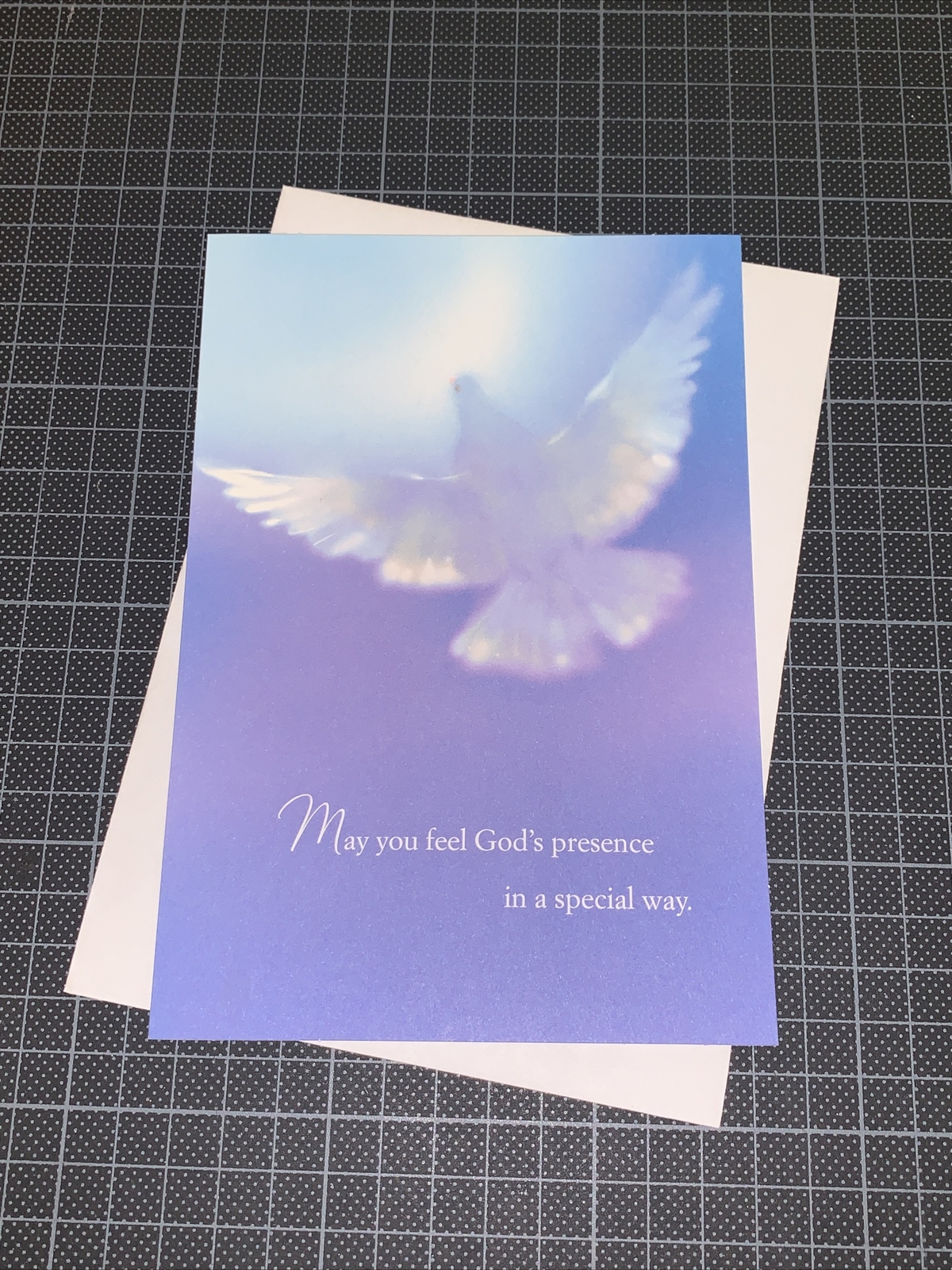 Hallmark Sympathy Card: White Dove God’s Presence Praying Comfort Love Caring