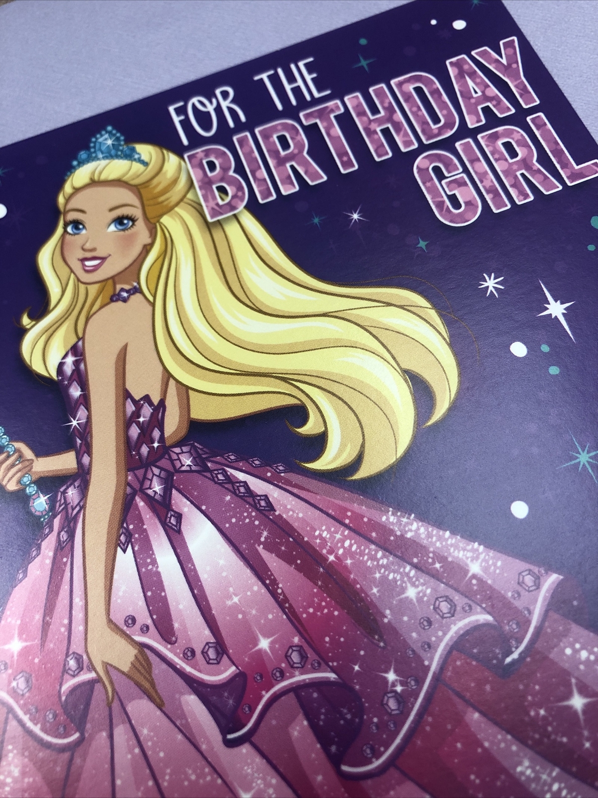 Happy Birthday For The Birthday Girl Disney Barbie 5”x7” Hallmark Greeting Card