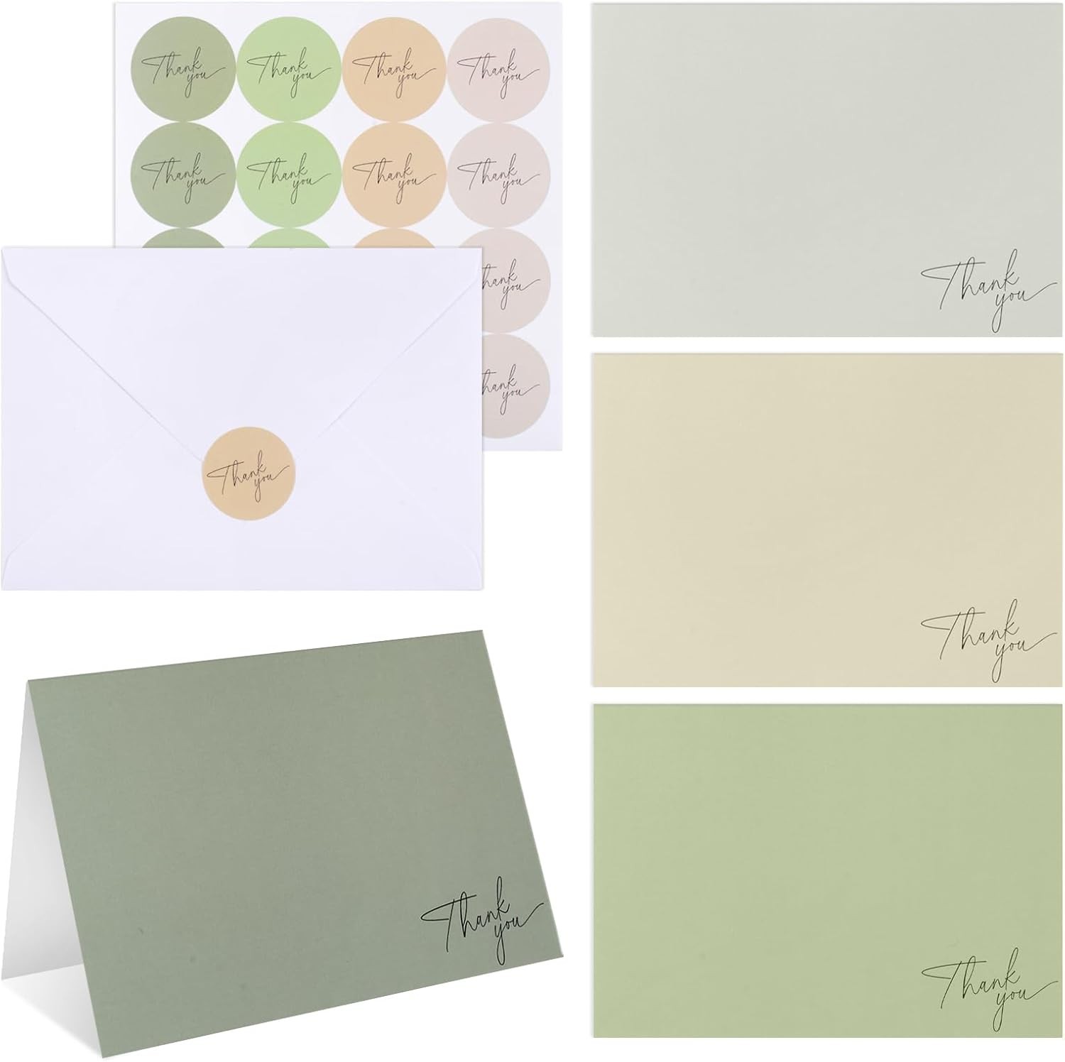 Thank You Cards with Envelopes 52P, 3.5×5 In Thank You Notes with Envelopes Set
