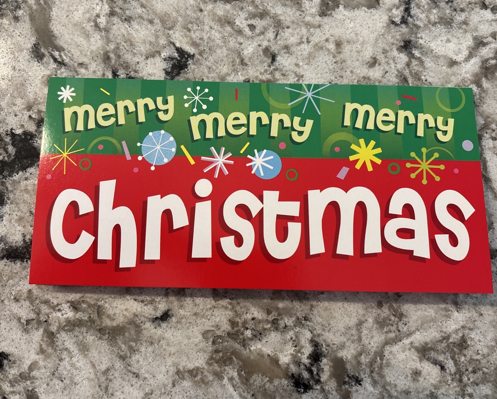 Merry Christmas Money Gift Card Holder Stockwell Greeting Card