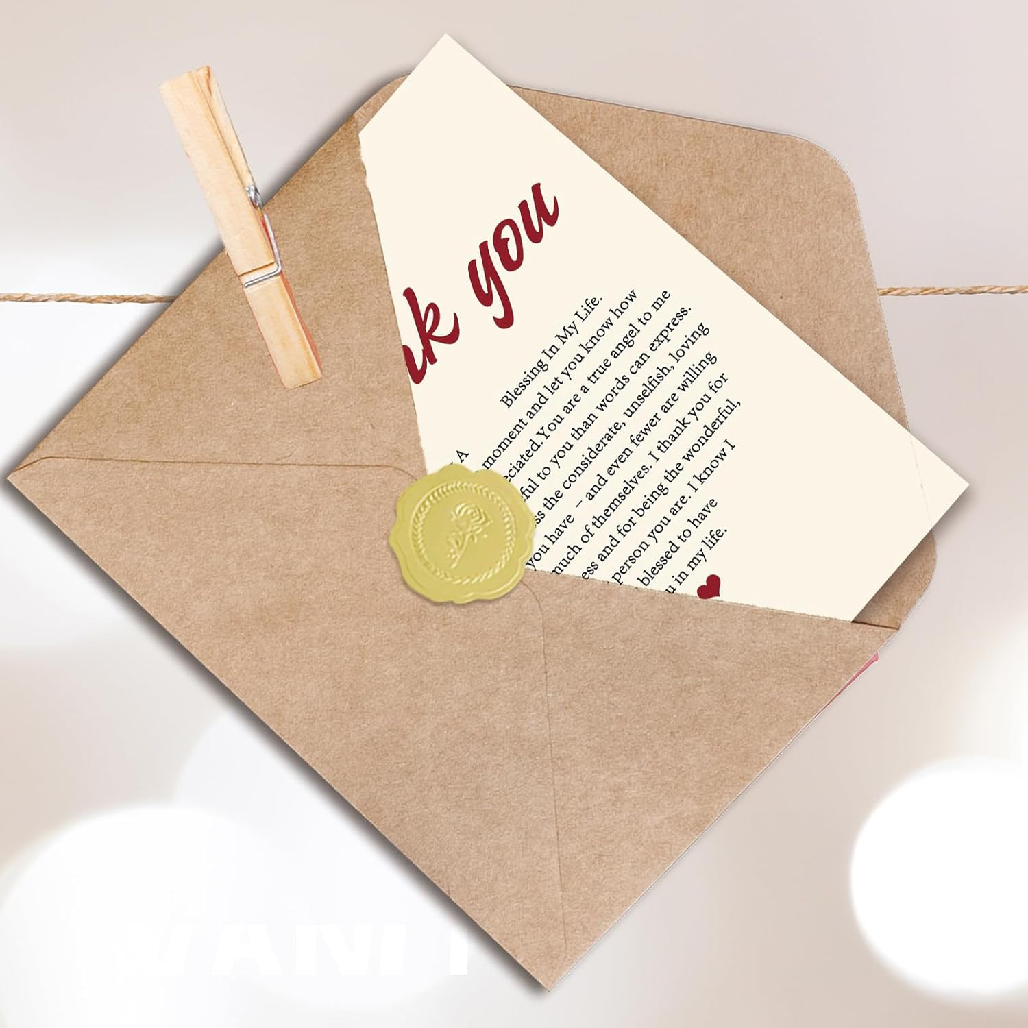 Teacher Thank You Card Gifts, Appreciation Card from Student, Gratitude Gifts fo