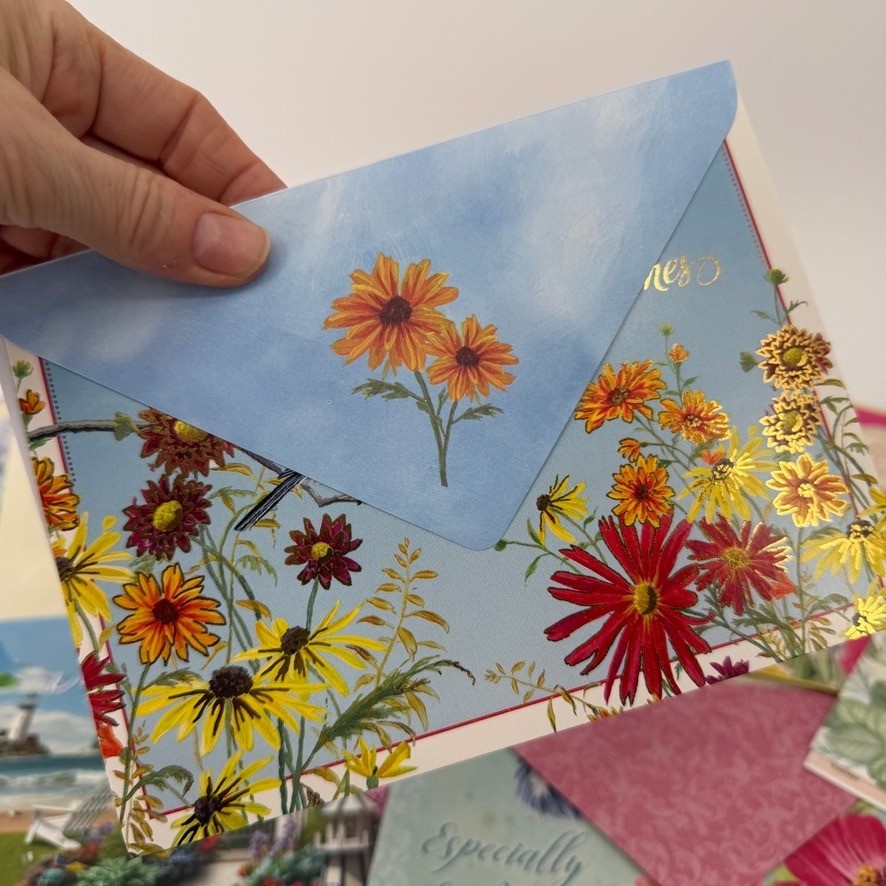 Greeting Card Coordinated Lot – 13 Mixed Occasions Floral Nature Designs Unused