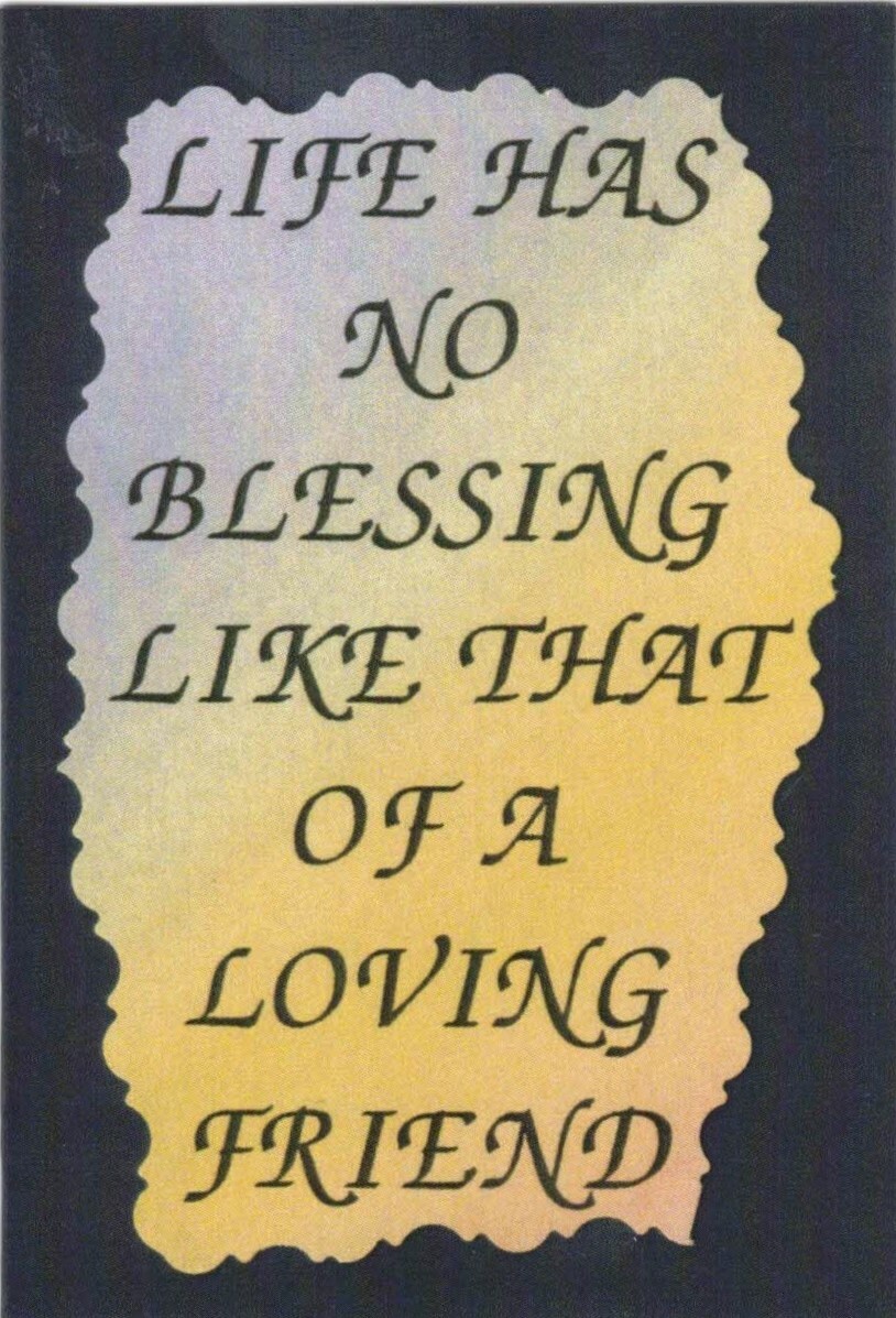 Set of 6 Love Note Cards Greeting Cards Blank Inside Inspirational Friendship #2