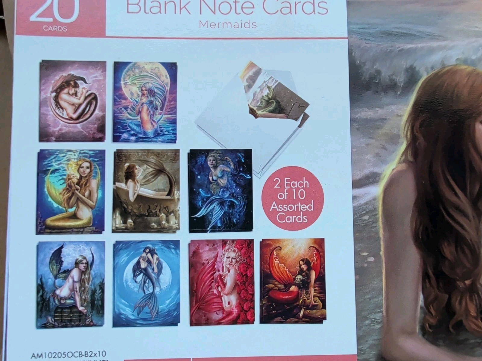 The Best Card Co (20) Blank Mermaid Cards