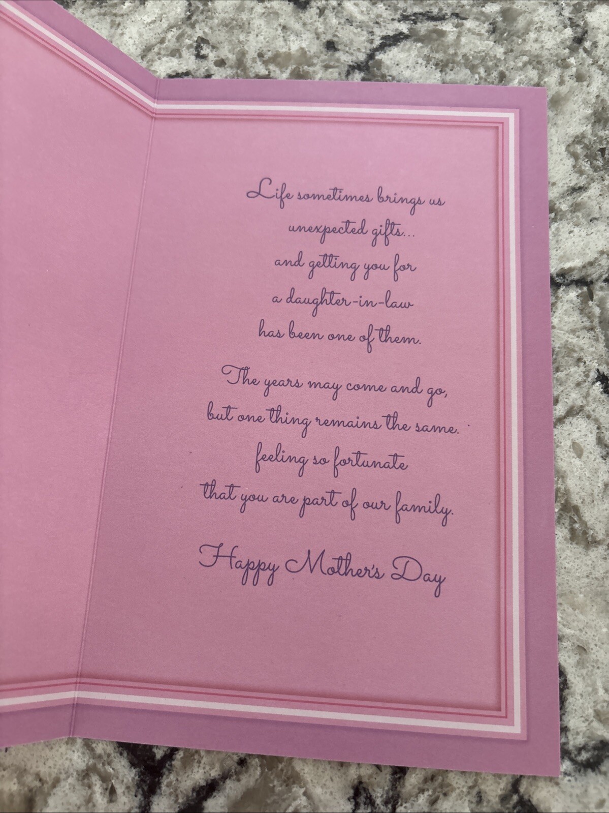 Mother’s Day DAUGHTER IN LAW Beautiful Flowers 5”x7.75″ Stockwell Greeting Card