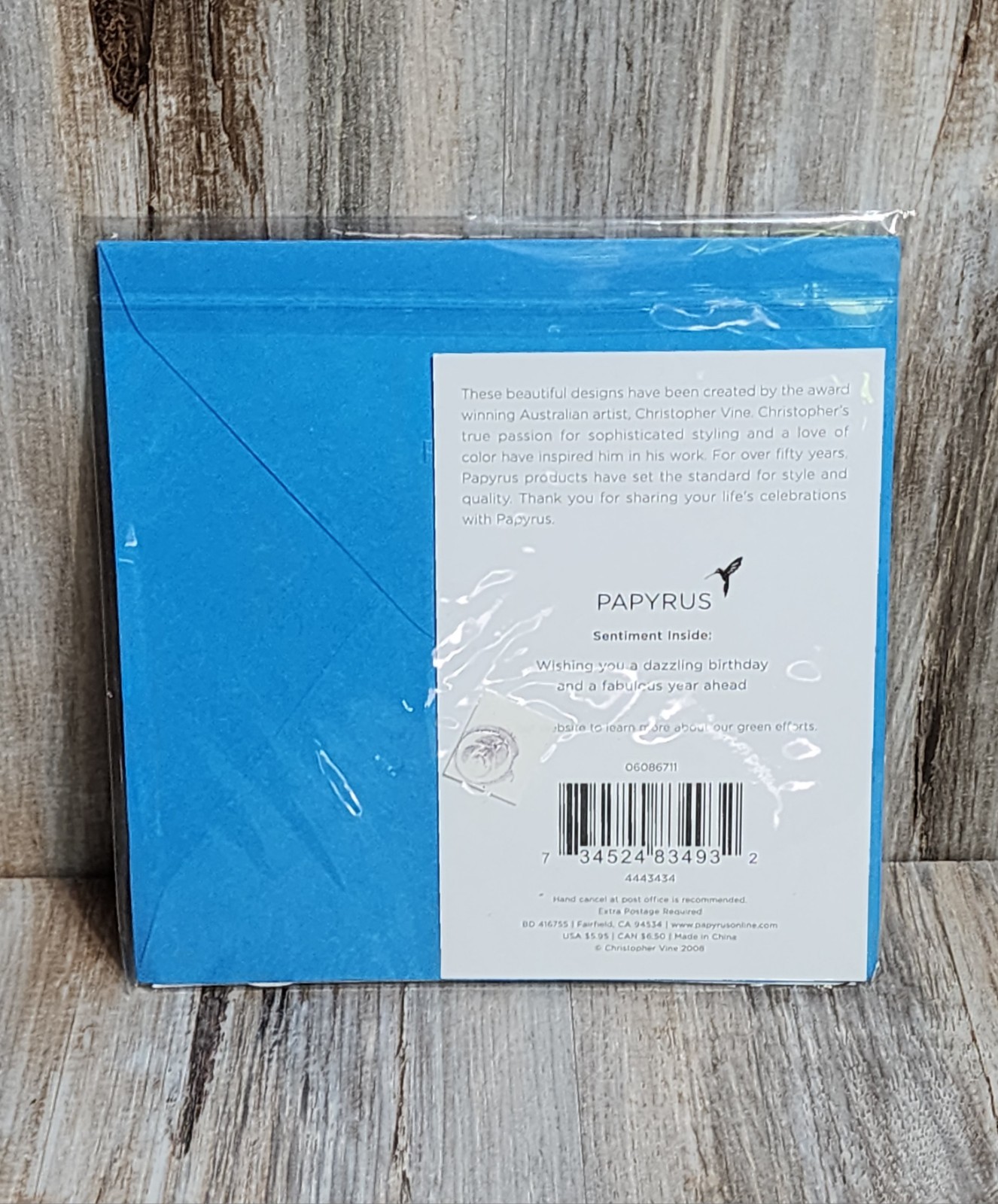 Papyrus Christopher Vine Glittered Beaded Cupcake Designed Birthday Card