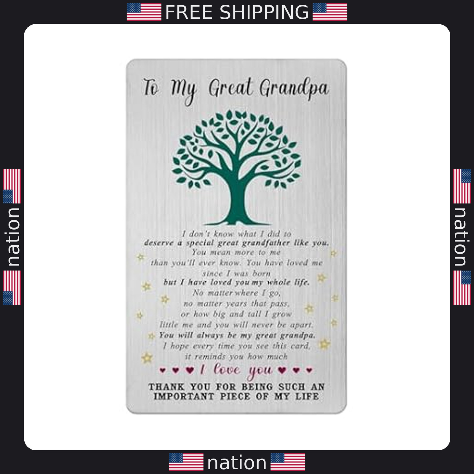 Great Grandpa Valentine’s Day Card – Perfect Gift for Birthdays & Father’s Day