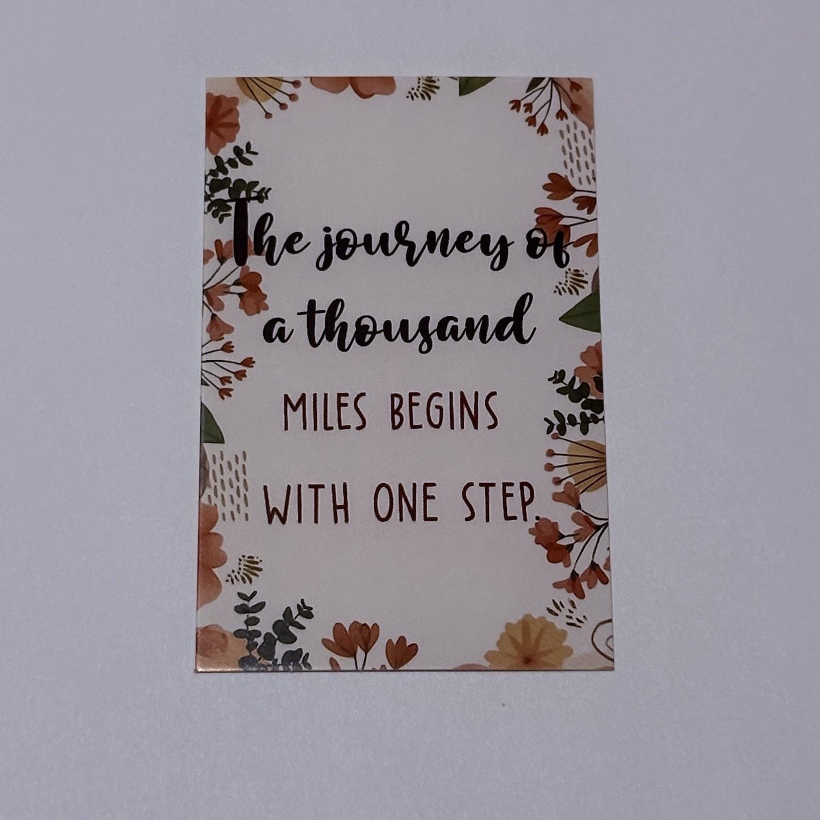 “The Journey Of A Thousand Miles“ Motivation Card Daily Affirmation Wallet Tc11