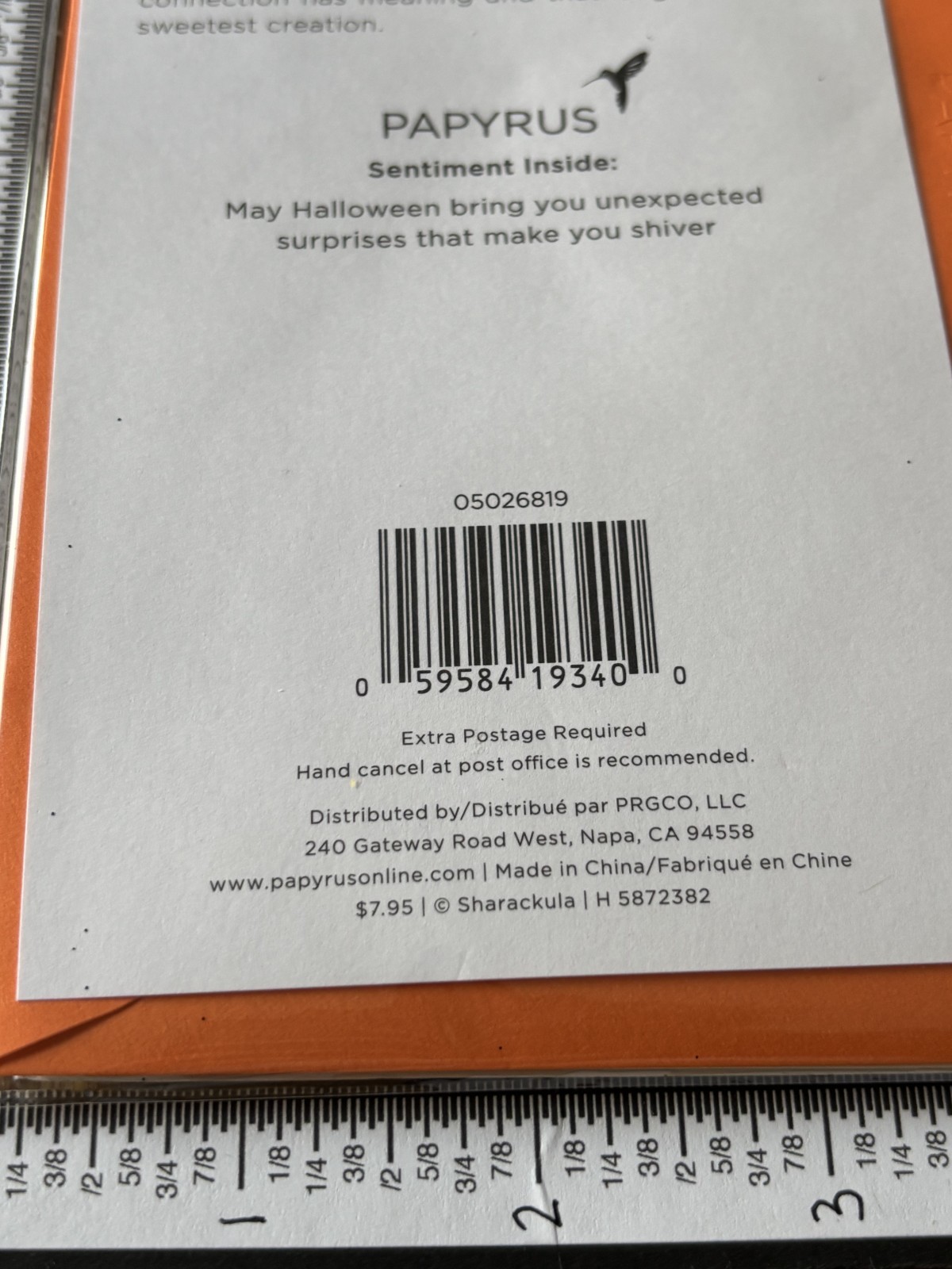 Papyrus Greeting Card Happy Halloween Hallows Eve Note 3D Pumpkin Hanging Spooky