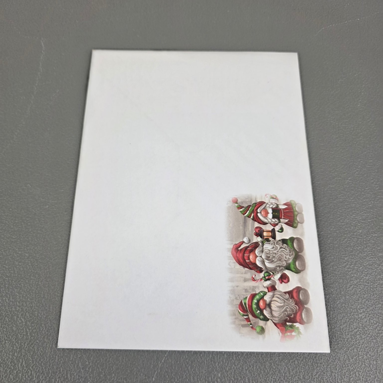 Christmas Greeting Card Gnomes Cardinals Holiday Winter Scene with Envelope
