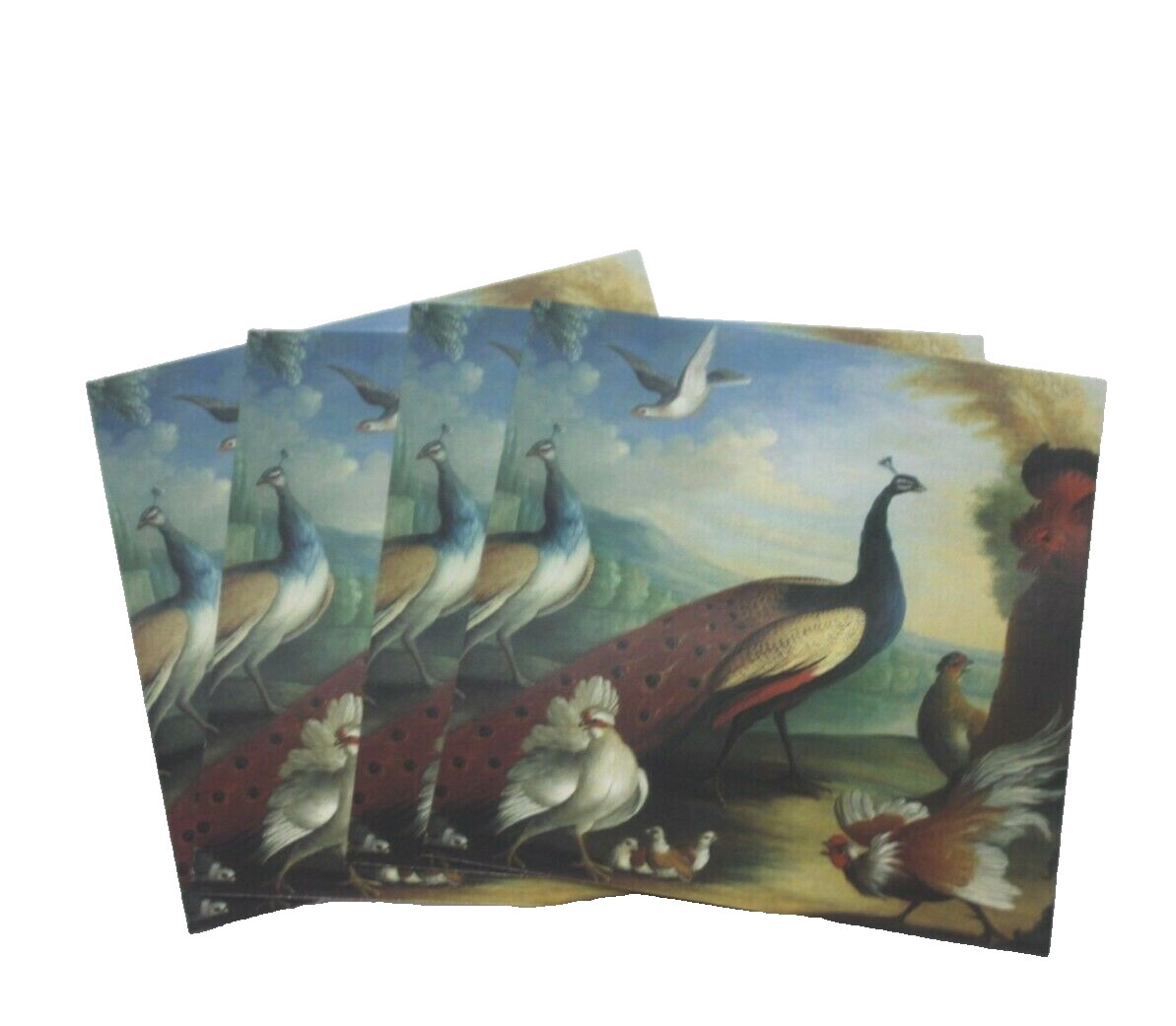 Art Peacock Marmaduke Craddock Greeting Cards Set of 4 Blank Any Occasion Birds